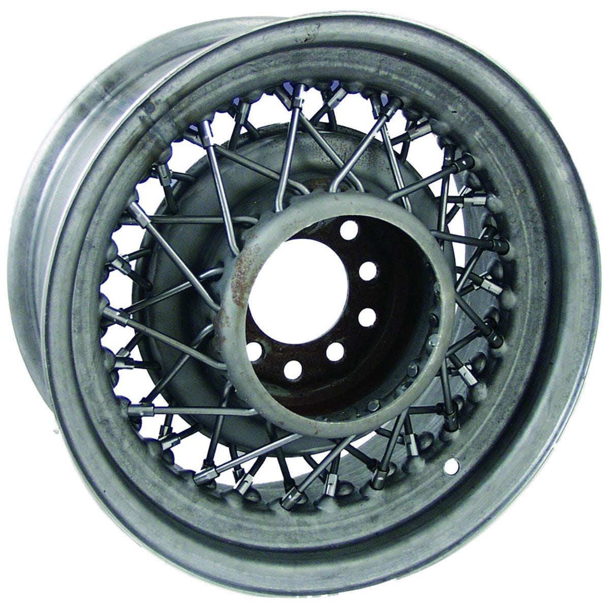 WHEELVINT 4-1/2 & 4-3/4" Bolt Circle With 4" Back Space Wheel Vintiques Bare Street Rod Wire Rim 15 x 7" WV72-571204 SR