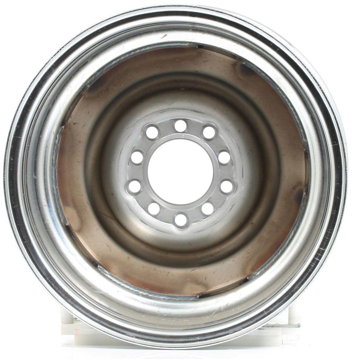 WHEELVINT 4-1/2 & 4-3/4" Bolt Circle With 4" Back Space Wheel Vintiques Chrome Outer, Grey Primer Center Smoothie Steel Rim 15 x 7" WV13-571204 SR