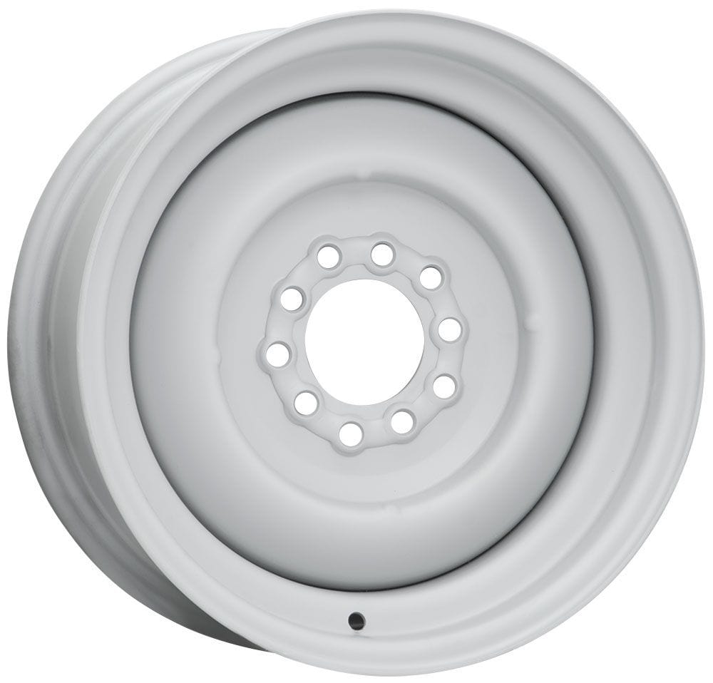 WHEELVINT 4-1/2 & 4-3/4" Bolt Circle With 4" Back Space Wheel Vintiques Solid Steel Rim 15 x 6" - Grey Primer Finish WV20-561204 SR