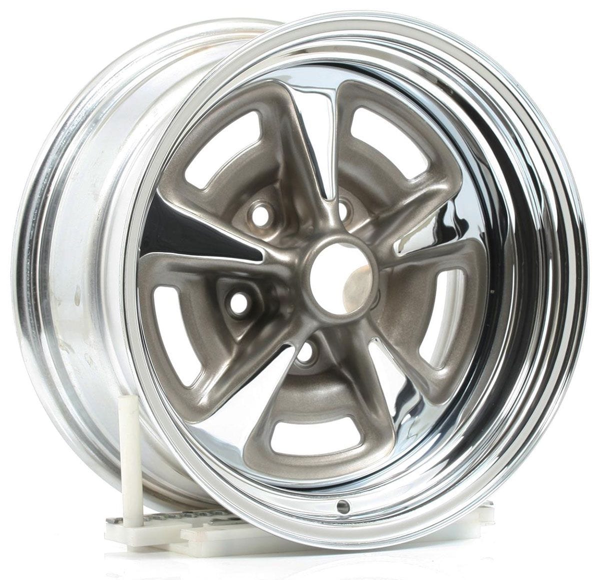 WHEELVINT 4-3/4" Bolt Circle With 4-1/2" Back Space Wheel Vintiques Chrome Pontiac Rallye II Rim 15 x 8" WV60-5834042-C SR
