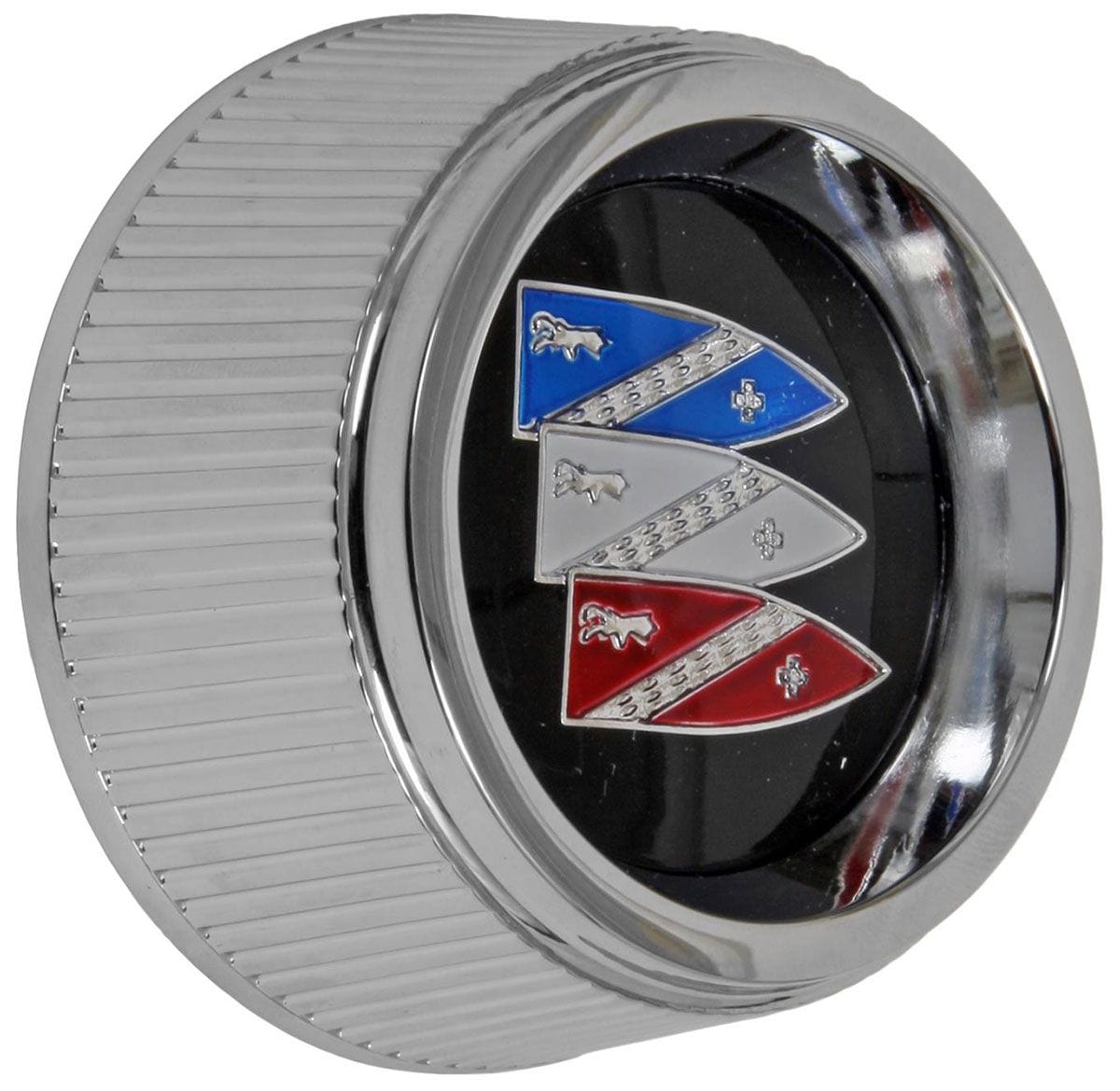 WHEELVINT Black Background Wheel Vintiques 1967-70 Buick Rallye Cap 1.5" Tall WV2023 SR