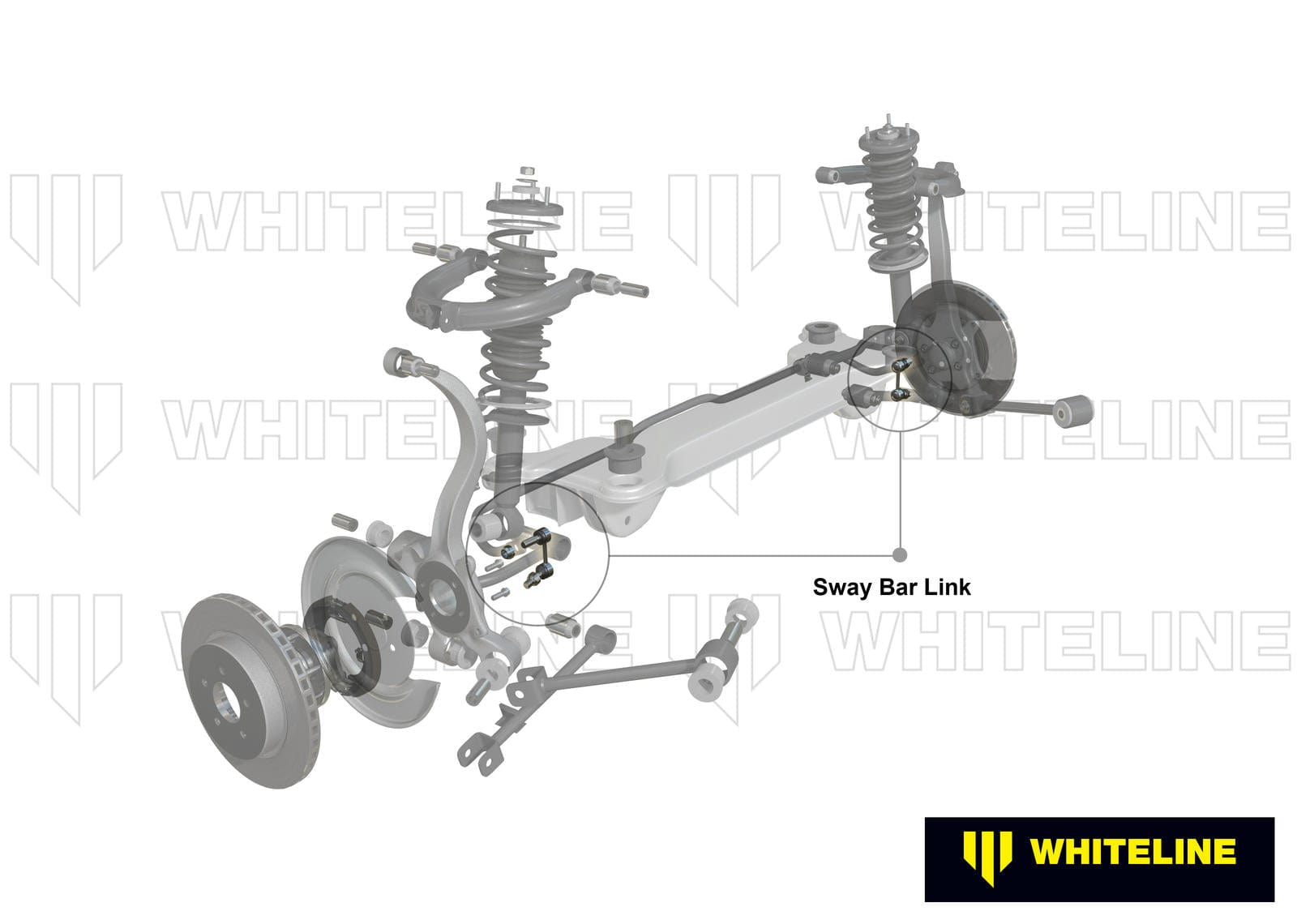 Whiteline 10 x 14 x 6 cm / 180mm - horizontal 180deg opposed ball joints Sway Bar Link to Suit Hyundai Grandeur, Sonata and XG SR