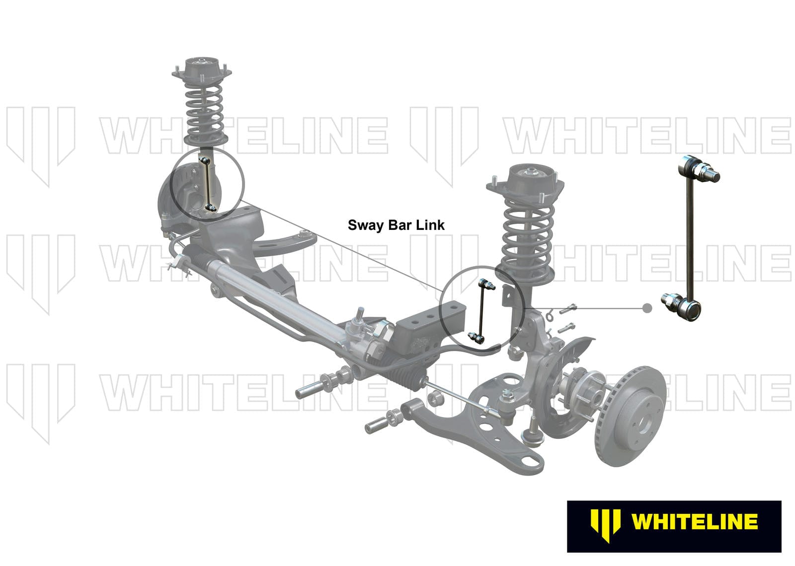 Whiteline 10 x 14 x 6 cm Front Sway Bar Link to Suit Hyundai Accent MC and Kia Rio JB SR