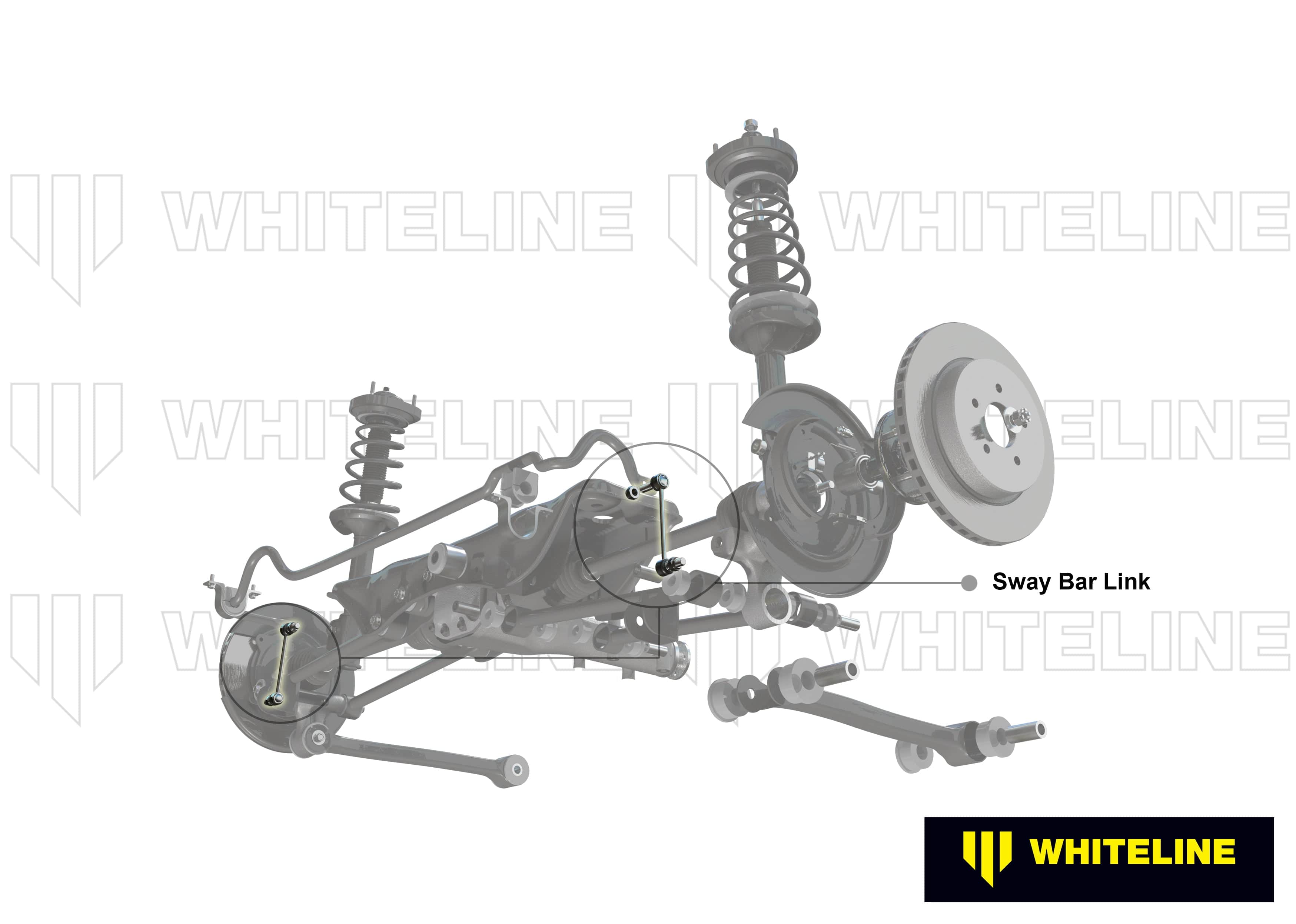 Whiteline 10 x 16 x 26 cm / Extra heavy duty alloy Rear Sway Bar Link to Suit Subaru Forester, Impreza, Liberty and Outback SR