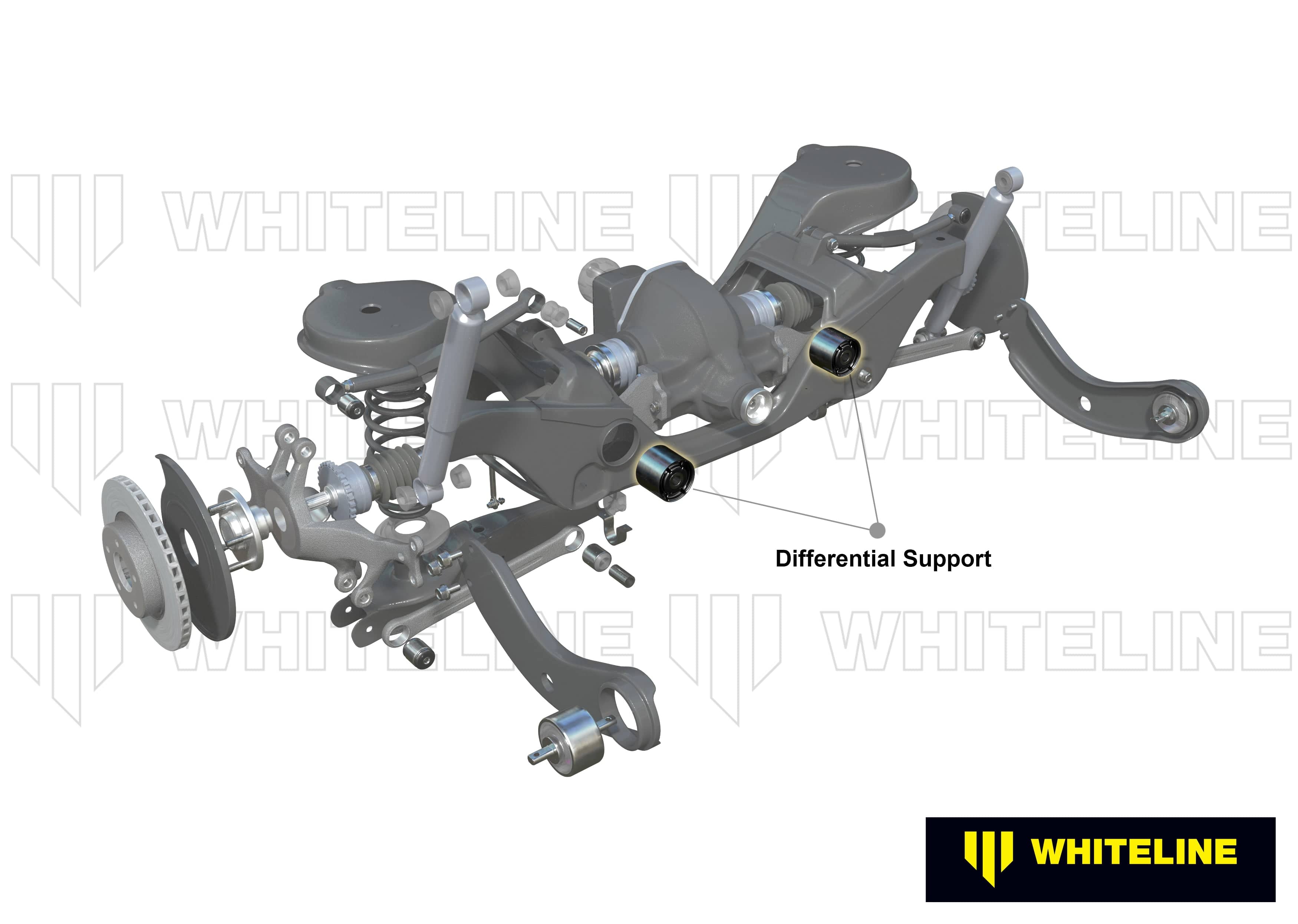 Whiteline 10 x 16 x 26 cm / Fitter friendly design - excludes models with 30mm extension on differential support on drivers side Rear Differential Mount - Front Bushing Kit to Suit Ford Falcon/Fairlane BA-FGX, Territory SX-SZ and FPV SR