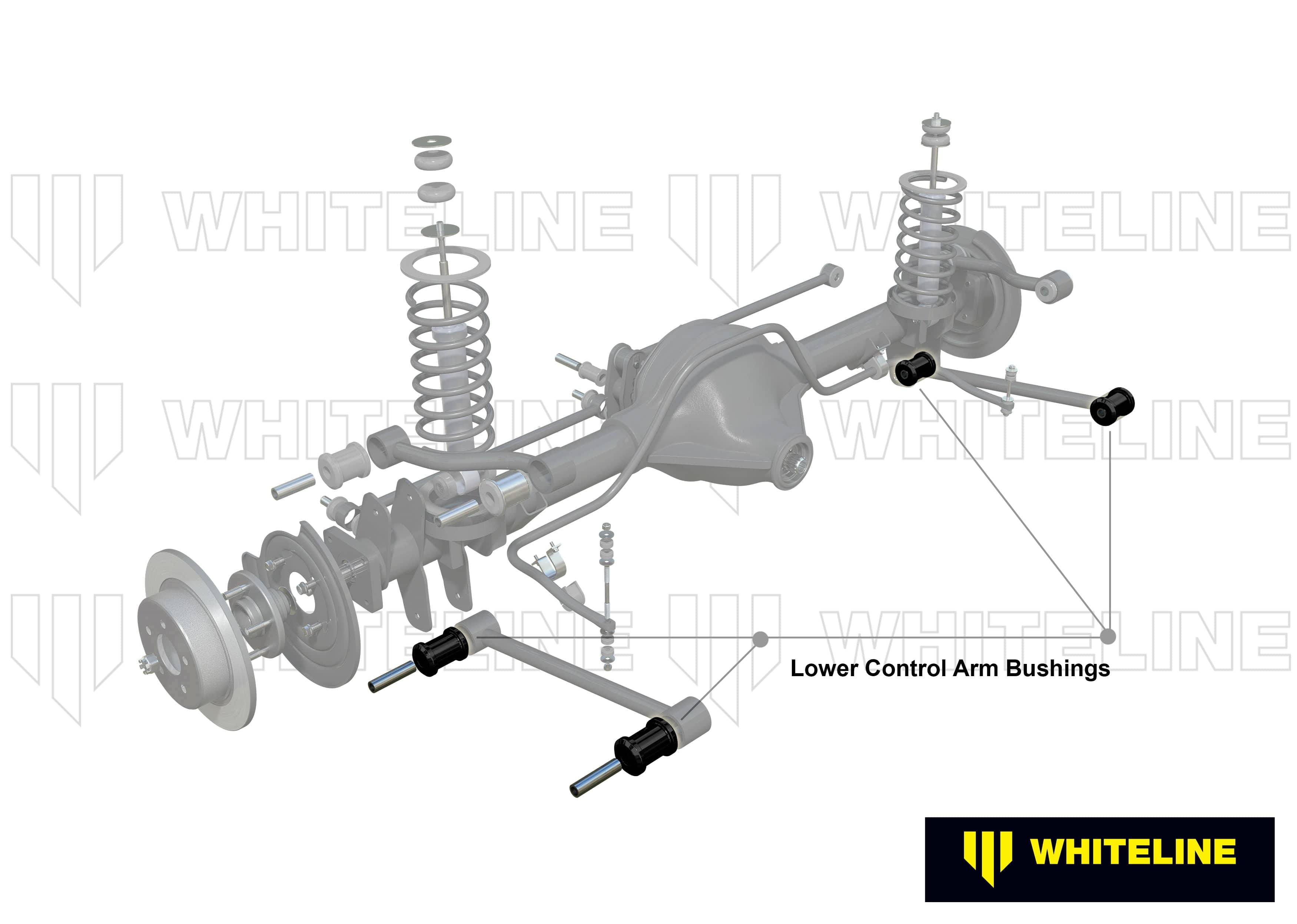 Whiteline 10 x 16 x 26 cm / Fitter friendly design - suits models 02/1992 - on Rear Trailing Arm Lower - Bushing Kit to Suit Ford Falcon/Fairlane EA-AU SR