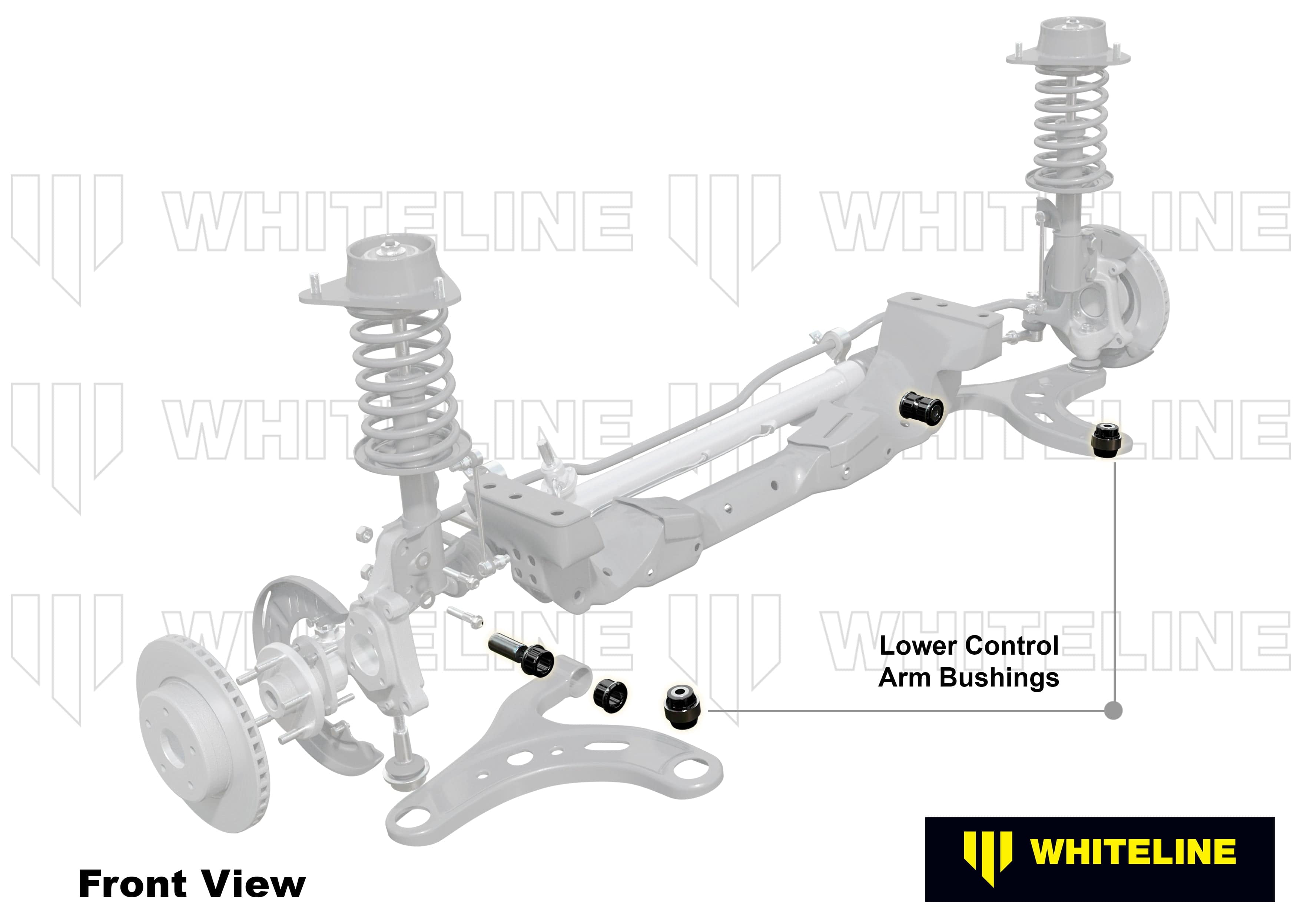 Whiteline 10 x 16 x 26 cm / Performance Alignment - 65mm OD - adds +0.5deg caster Front Control Arm Lower - Inner Bushing Kit Double Offset to Suit Honda Civic VII, VIII Gen and Integra DC5 SR