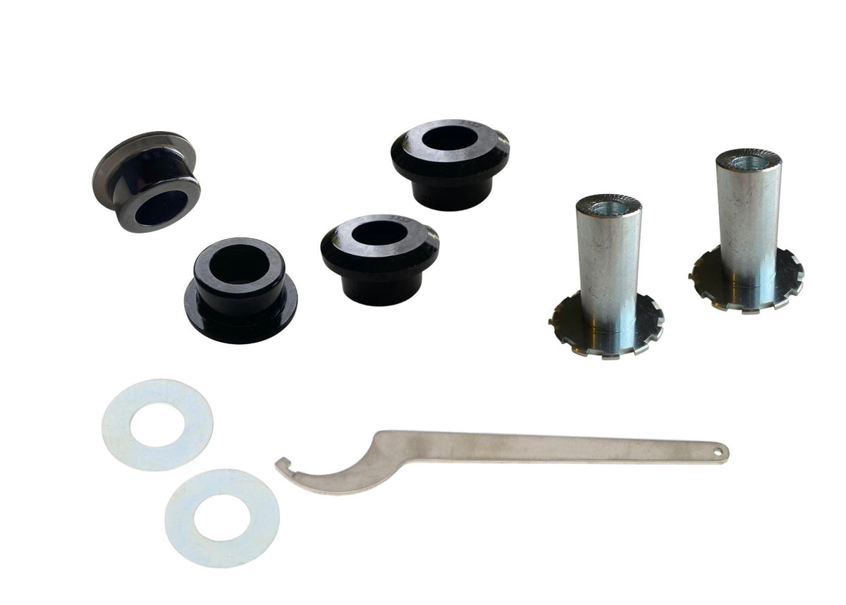 Whiteline 10 x 16 x 26 cm / Performance Alignment - adds +/- 0.5deg camber and caster Front Control Arm Lower - Inner Front Bushing Double Offset Kit to Suit Audi, Seat, Skoda and Volkswagen MQB Fwd/Awd SR