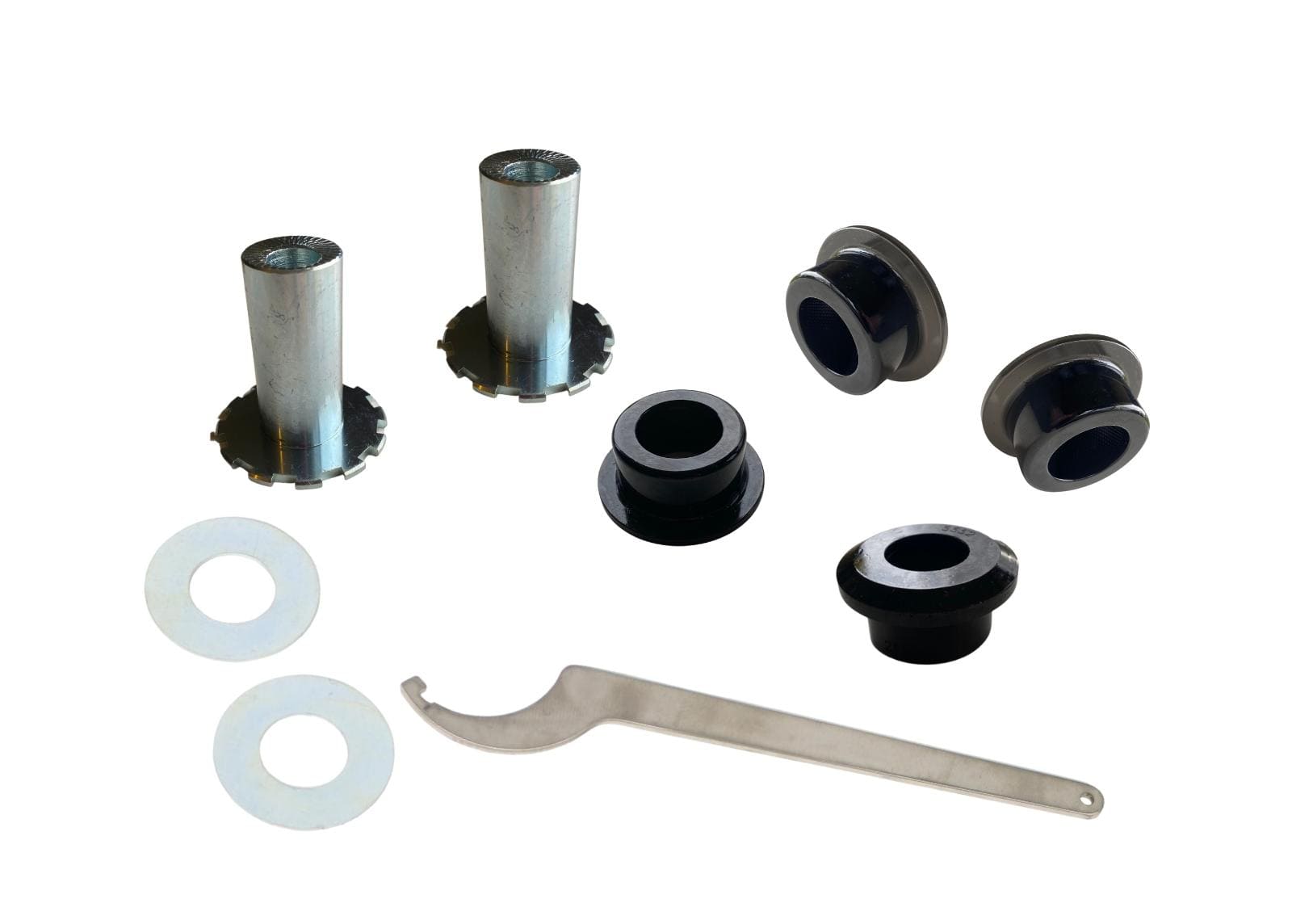 Whiteline 10 x 16 x 26 cm / Performance Alignment - adds +/- 0.5deg camber and caster Front Control Arm Lower - Inner Front Bushing Double Offset Kit to Suit Audi, Seat, Skoda and Volkswagen MQB Fwd/Awd SR