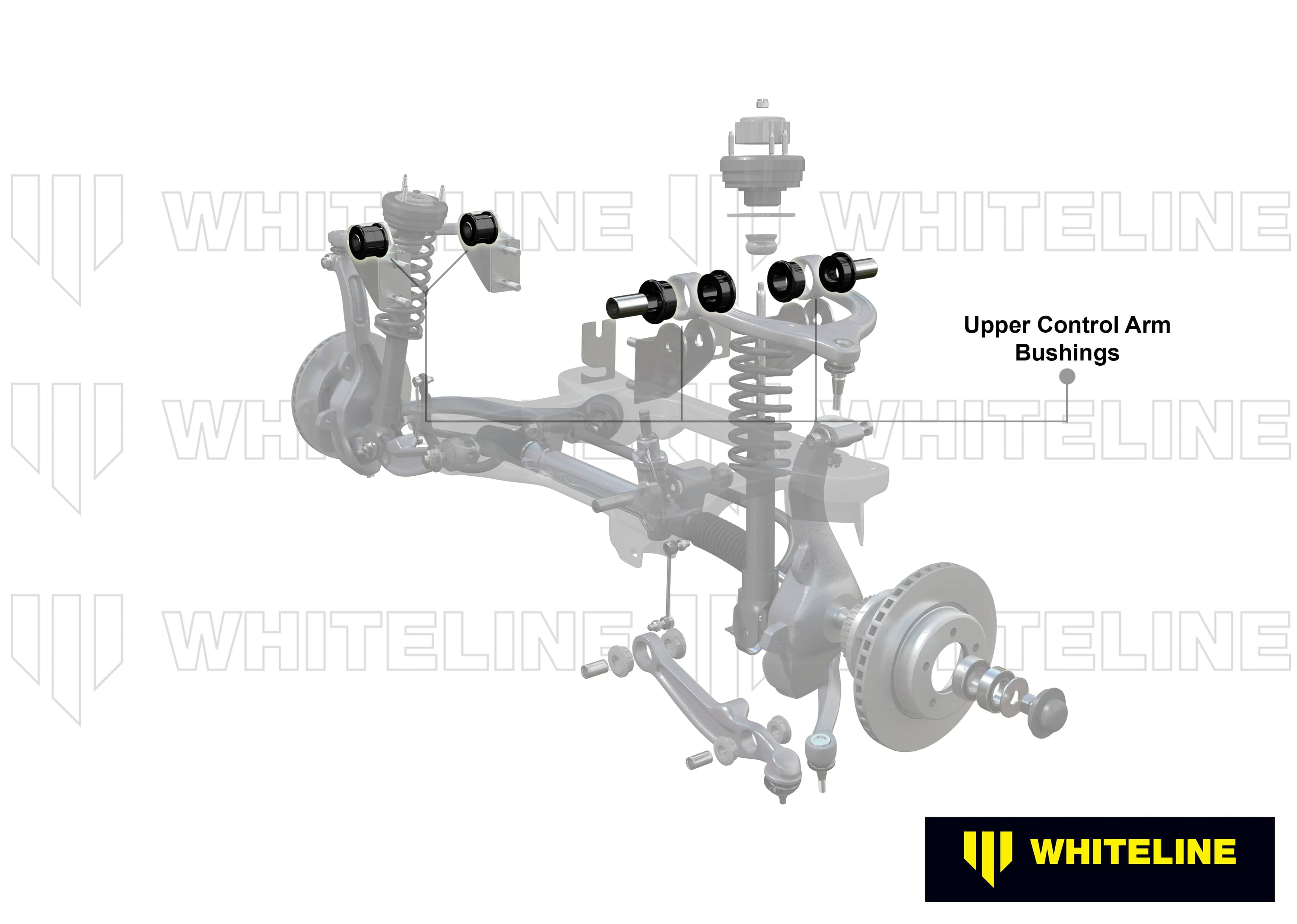 Whiteline 10 x 16 x 26 cm / Performance Alignment - adds +0.5deg camber and caster Front Control Arm Upper - Bushing Kit Double Offset to Suit Chrysler 300C and Dodge Challenger, Charger SR