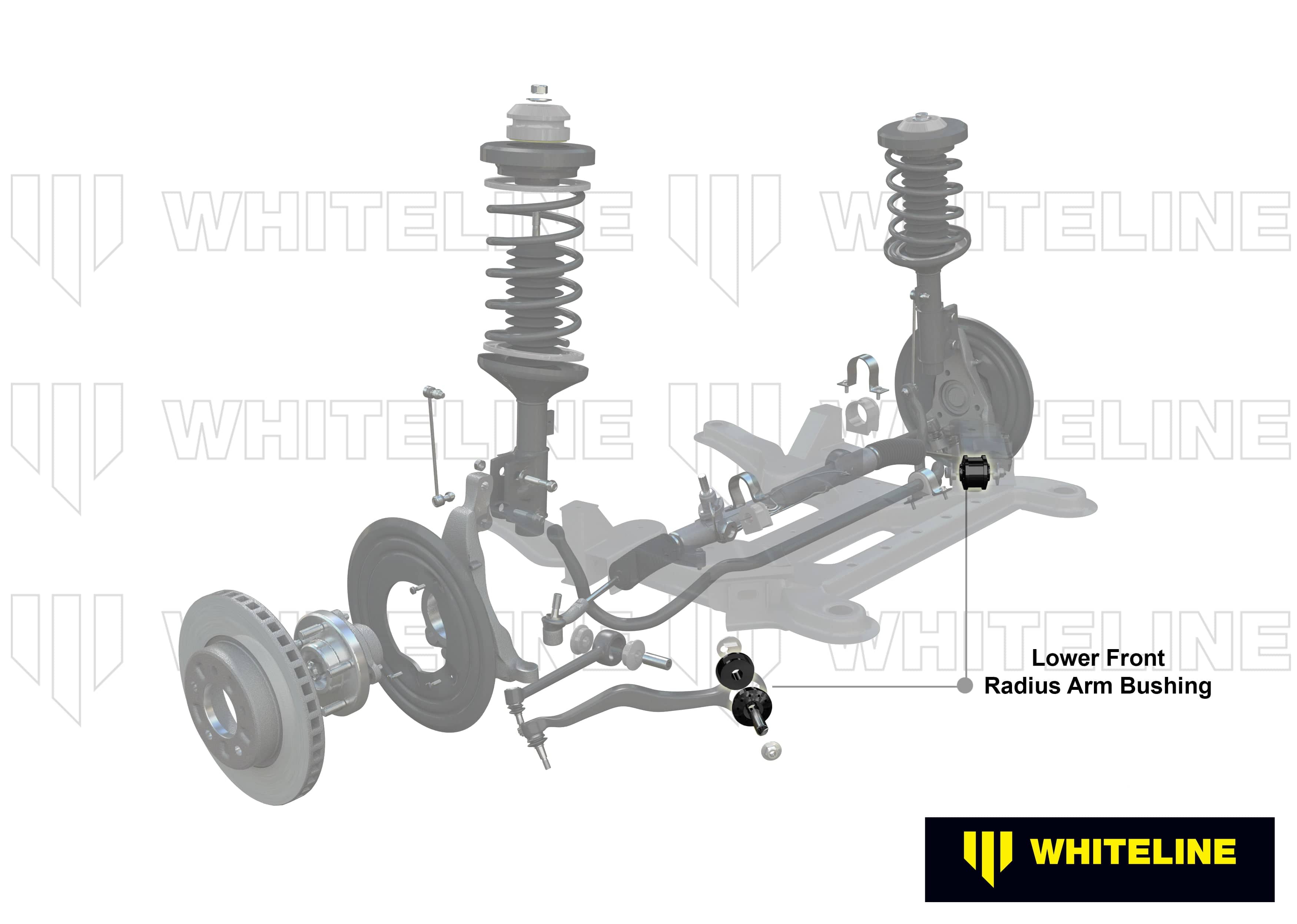 Whiteline 10 x 16 x 26 cm / Performance Alignment - adds +/- 1.5deg caster Front Radius Arm Lower - Bushing Kit Double Offset to Suit BMW 1, 2, 3 and 4 Series SR