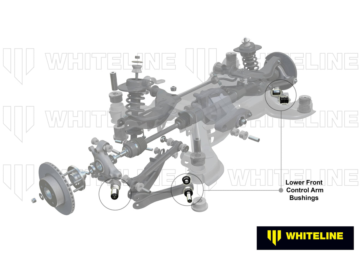Whiteline 10 x 16 x 26 cm Rear Control Arm - Bushing Kit to Suit BMW 1 Series, 3 Series and X1 SR