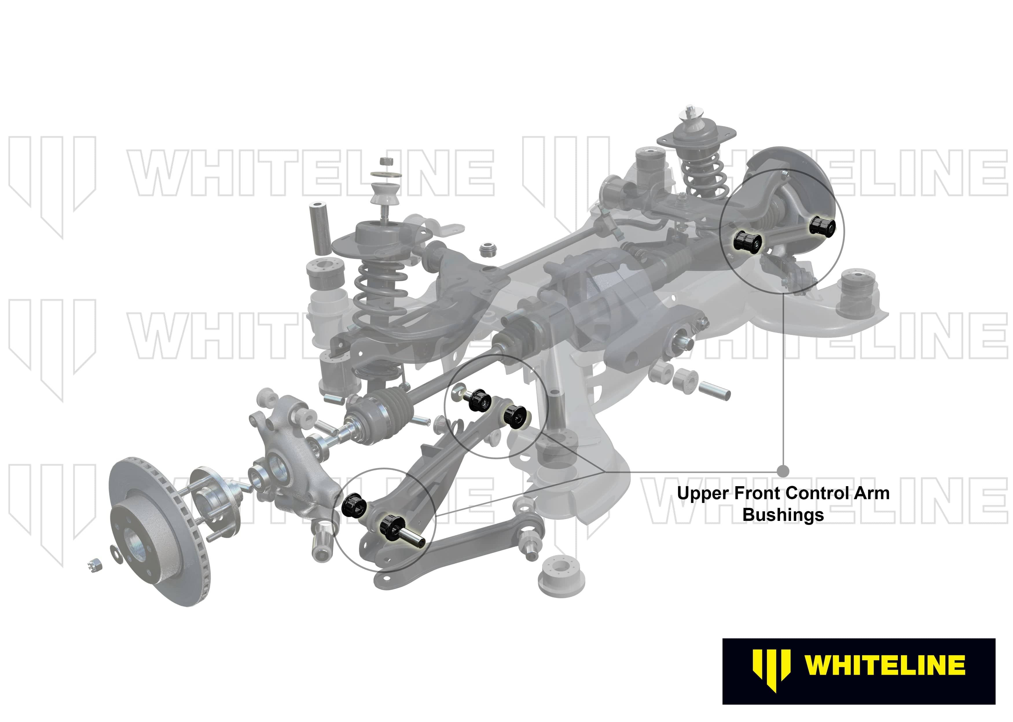 Whiteline 10 x 16 x 26 cm Rear Control Arm Upper Front - Bushing Kit to Suit Land Rover Discovery and Range Rover Sport SR