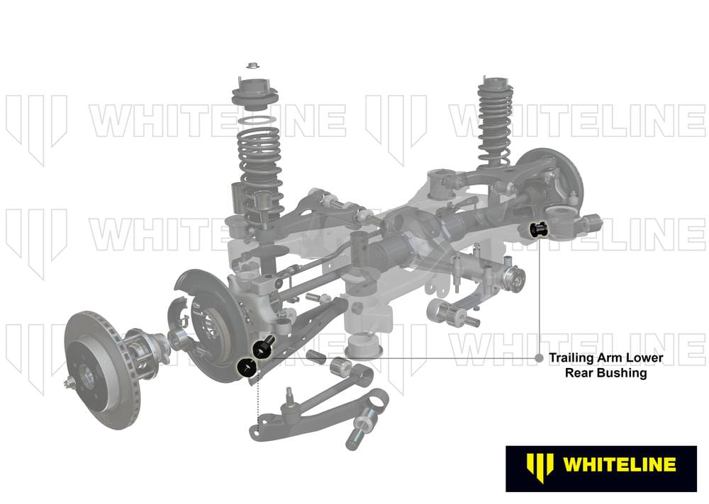 Whiteline 10 x 16 x 26 cm Rear Trailing Arm Lower - Rear Bushing Kit to Suit Mitsubishi Pajero NM-NX SR