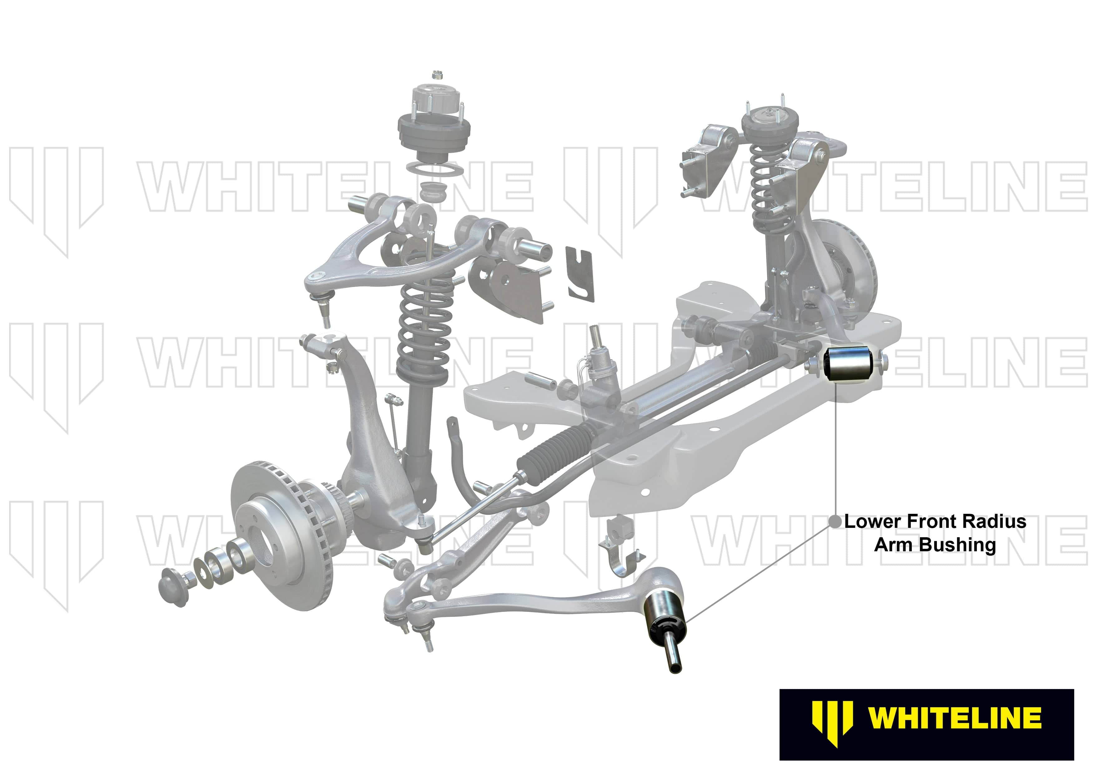 Whiteline 10 x 16 x 26 cm / Standard Alignment Front Radius Arm Lower - Bushing Kit to Suit Mazda6 GG, GY SR