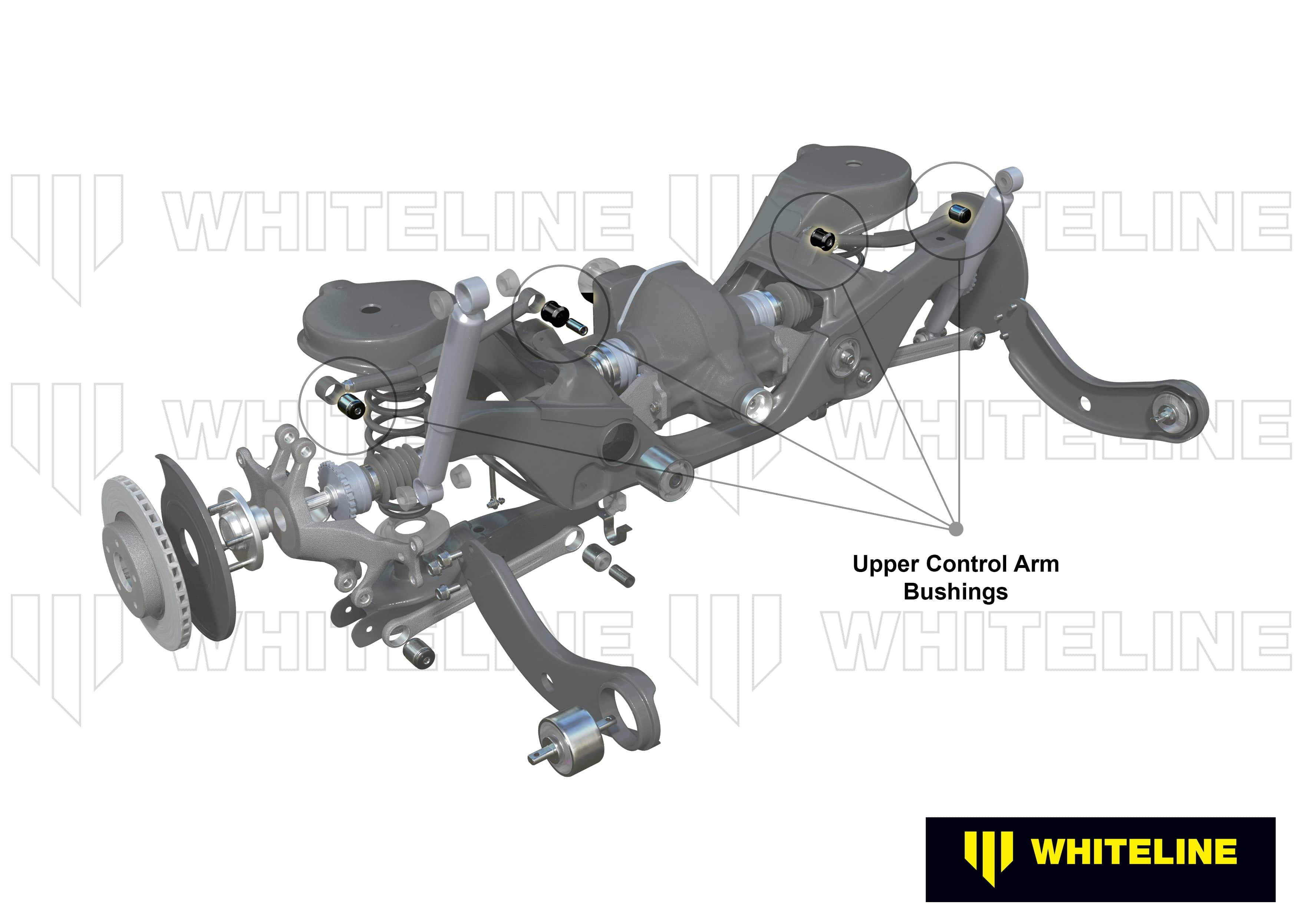 Whiteline 10 x 16 x 26 cm / Standard Alignment Rear Control Arm Upper - Bushing Kit to Suit Mazda CX-5 KE, KF and Mazda6 GJ,GL SR