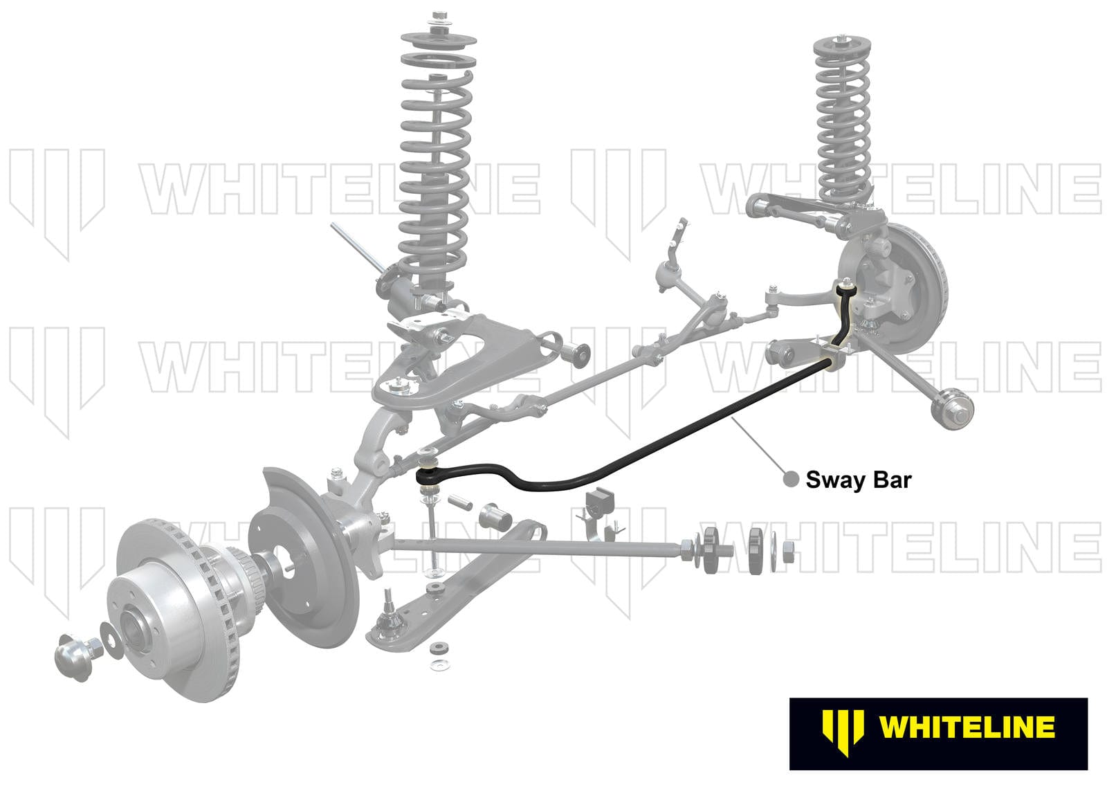 Whiteline 120 x 20 x 10 cm Front Sway Bar - 27mm Non Adjustable to Suit Ford Falcon/Fairlane XR-XY SR