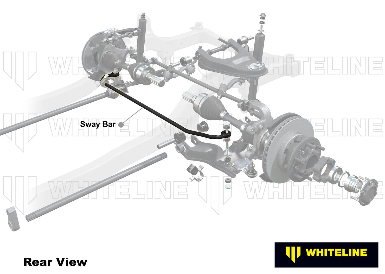 Whiteline 120 x 20 x 10 cm Front Sway Bar - 30mm Non Adjustable to Suit Toyota Land Cruiser 100 Series IFS SR