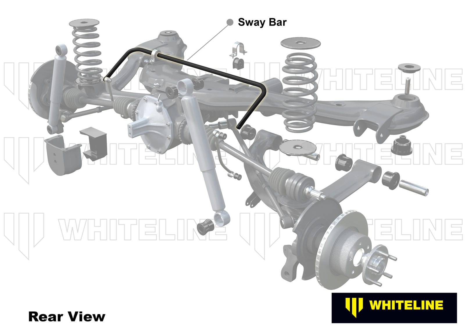 Whiteline 120 x 20 x 10 cm Rear Sway Bar - 16mm 3 Point Adjustable to Suit BMW 3 Series E30 SR