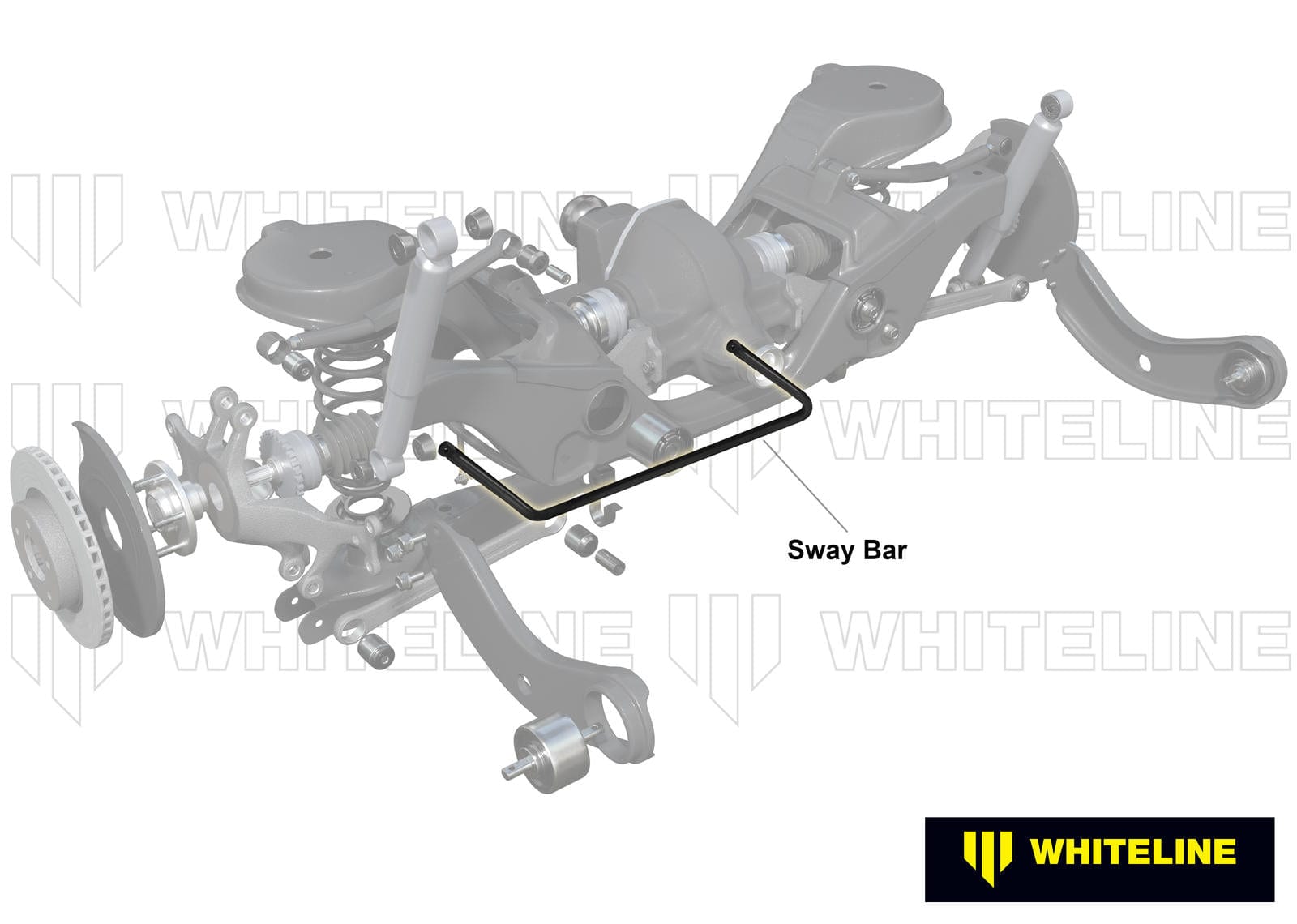 Whiteline 120 x 20 x 10 cm Rear Sway Bar - 18mm 2 Point Adjustable to Suit Ford Territory SX, SY, SZ and FPV SR