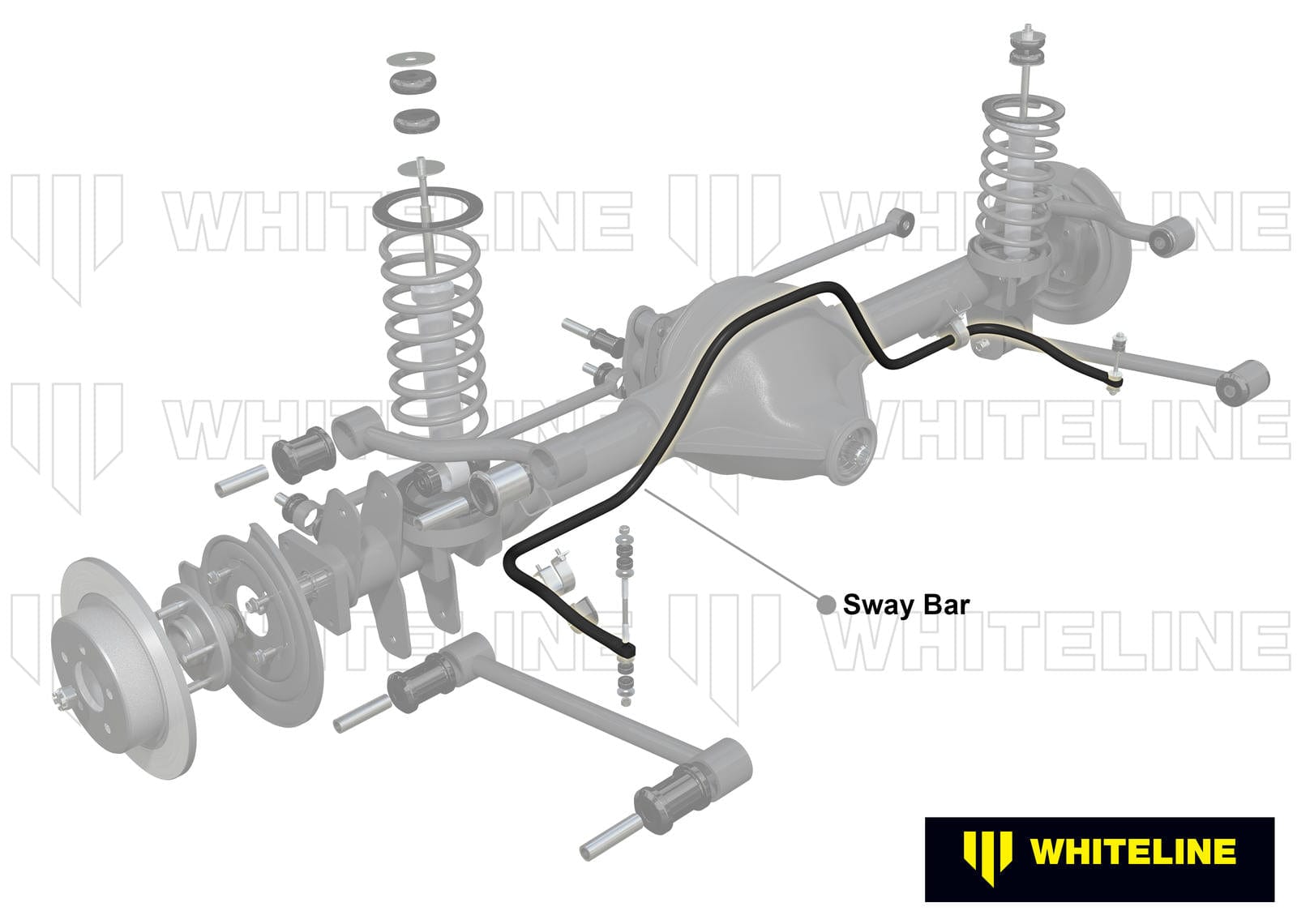 Whiteline 120 x 20 x 10 cm Rear Sway Bar - 24mm Non Adjustable to Suit Ford Falcon/Fairlane XE-EL SR