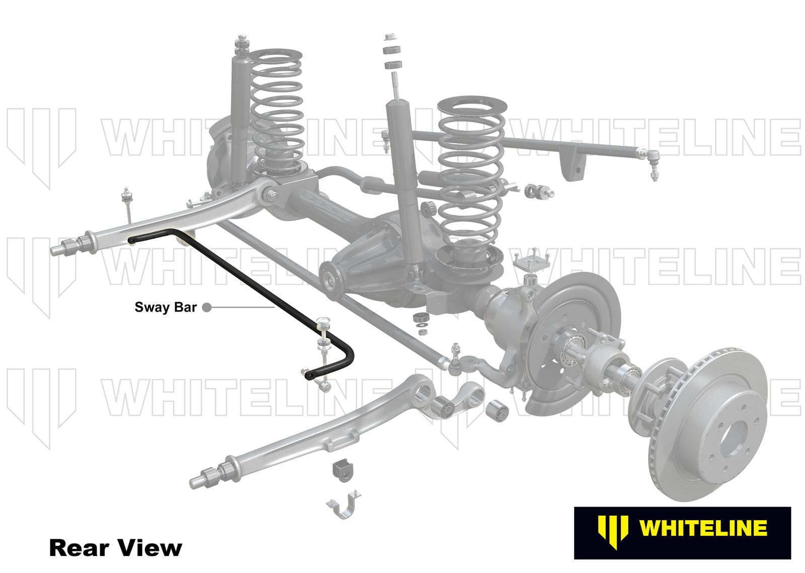 Whiteline 120 x 20 x 10 cm / Suits models 1993 - on Front Sway Bar - 33mm Non Adjustable to Suit Toyota Land Cruiser 80 and 105 Series SR