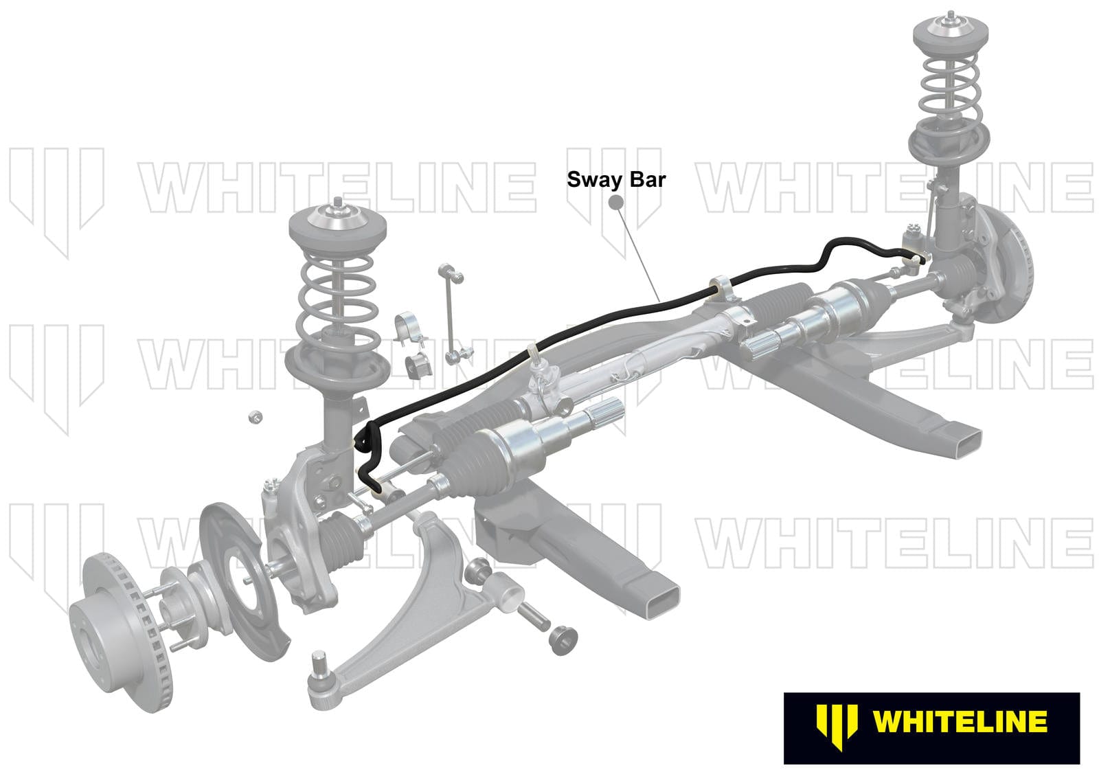 Whiteline 120 x 20 x 10 cm / Suits non turbo models 09/1997 - on Front Sway Bar - 20mm Non Adjustable to Suit Subaru Forester and Liberty SR