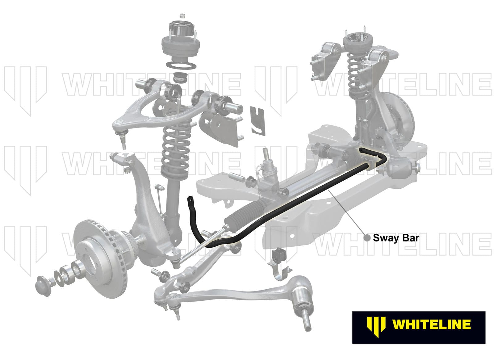Whiteline 150 x 20 x 10 cm Front Sway Bar - 30mm 3 Point Adjustable to Suit Tesla Model 3 SR