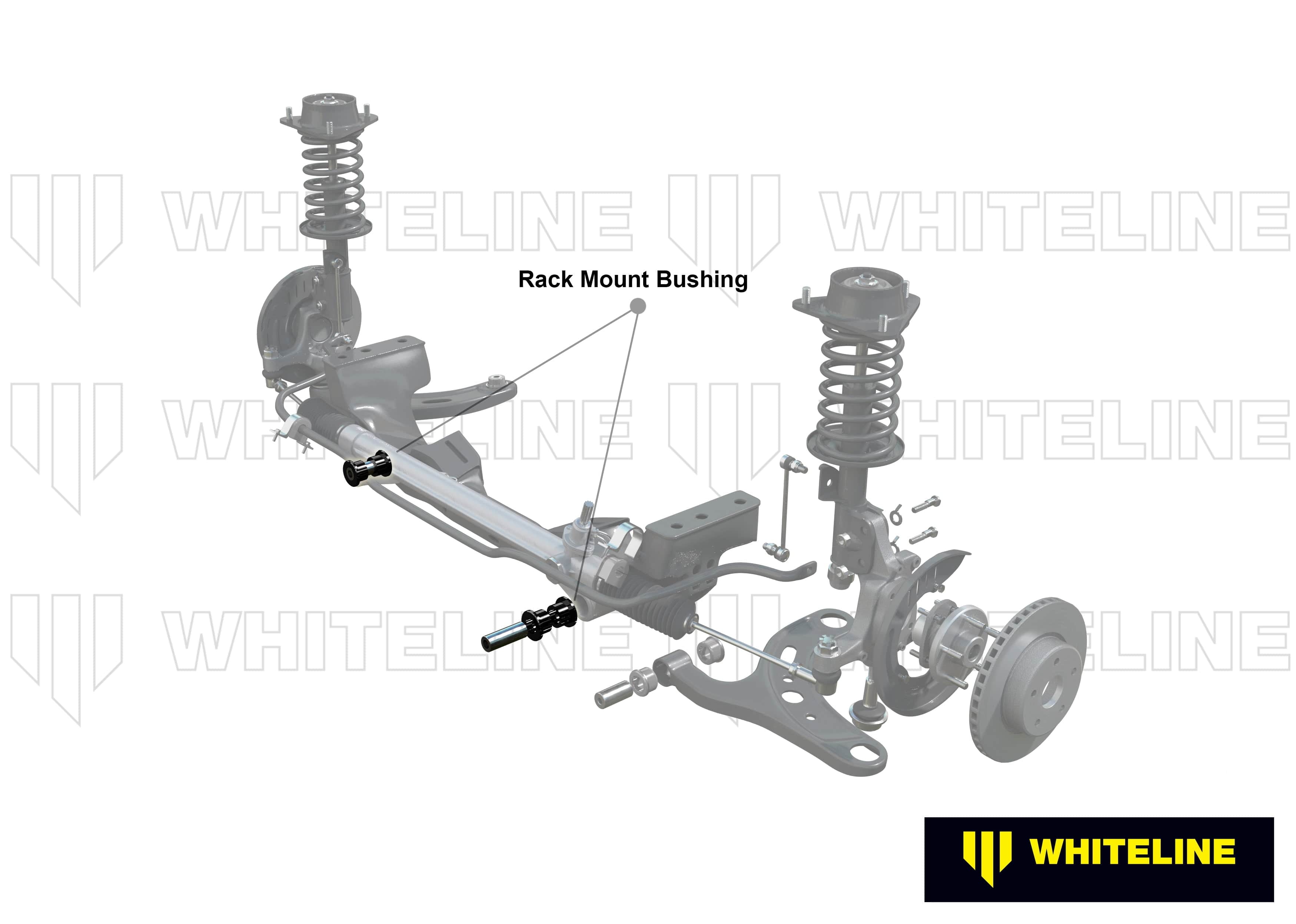 Whiteline 20 x 14 x 7 cm Front Steering Rack and Pinion - Mount Bushing Kit to Suit Honda Civic Type R VII Gen and Integra DC5 SR