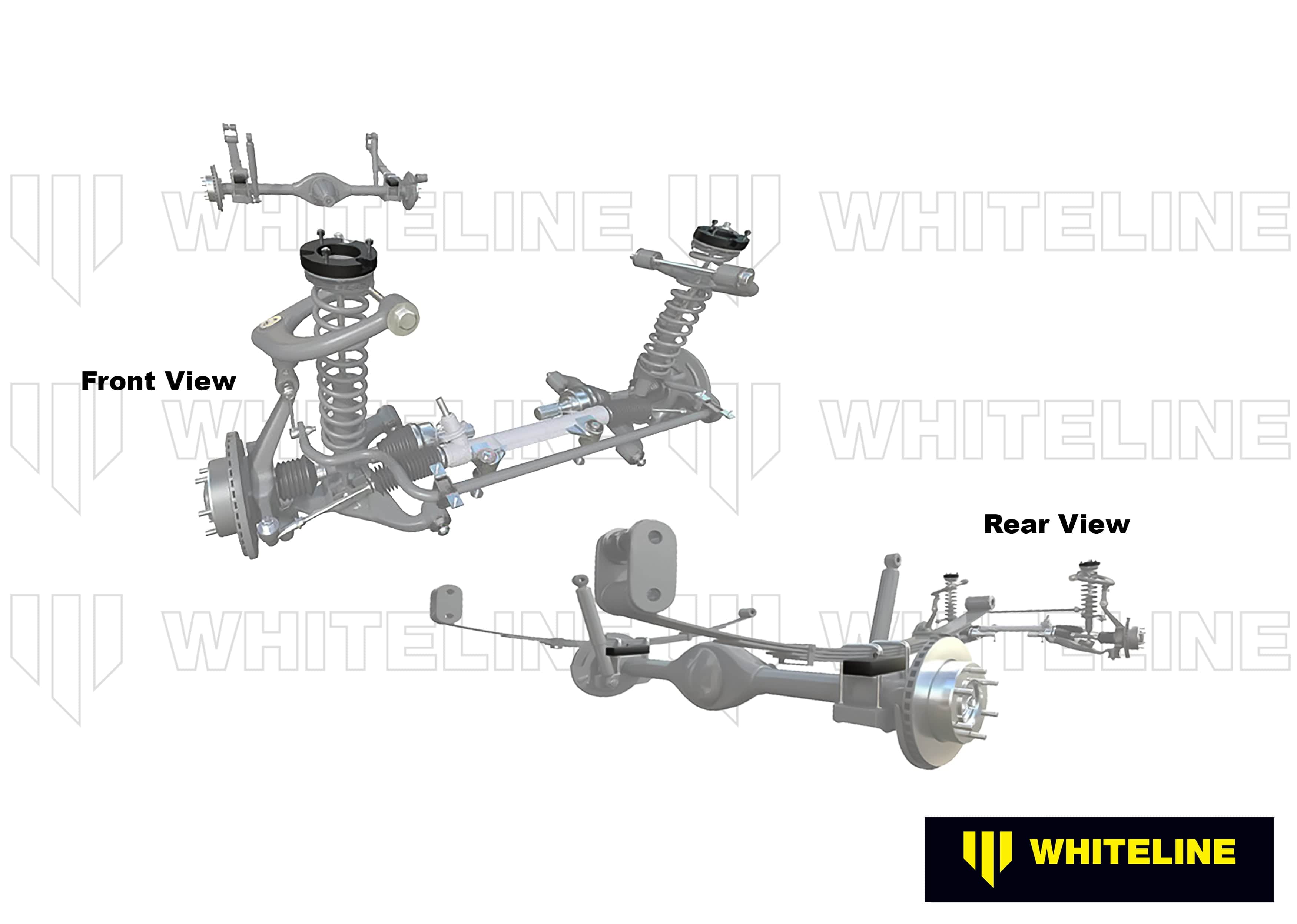 Whiteline 38 x 20 x 9 cm / Lifts vehicle approximately 45mm Front and Rear Lift Kit to Suit Toyota HiLux 2005-on and Foton Tunland P201 4wd SR