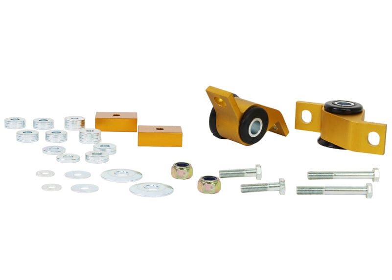 Whiteline 38 x 20 x 9 cm / Performance Alignment - adds +0.5deg caster + anti-lift - includes housing Front Control Arm Lower - Inner Rear Bushing Double Offset Kit to Suit Subaru Impreza GD incl WRX/STi SR