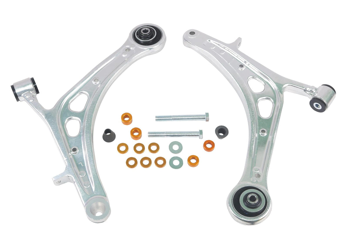 Whiteline 38 x 20 x 9 cm / Performance alloy - suits models without headlight leveling sensor - fixed +0.5deg caster + anti-lift correction Front Control Arm Lower - Arm to Suit Subaru Impreza GV, GE WRX/STi SR