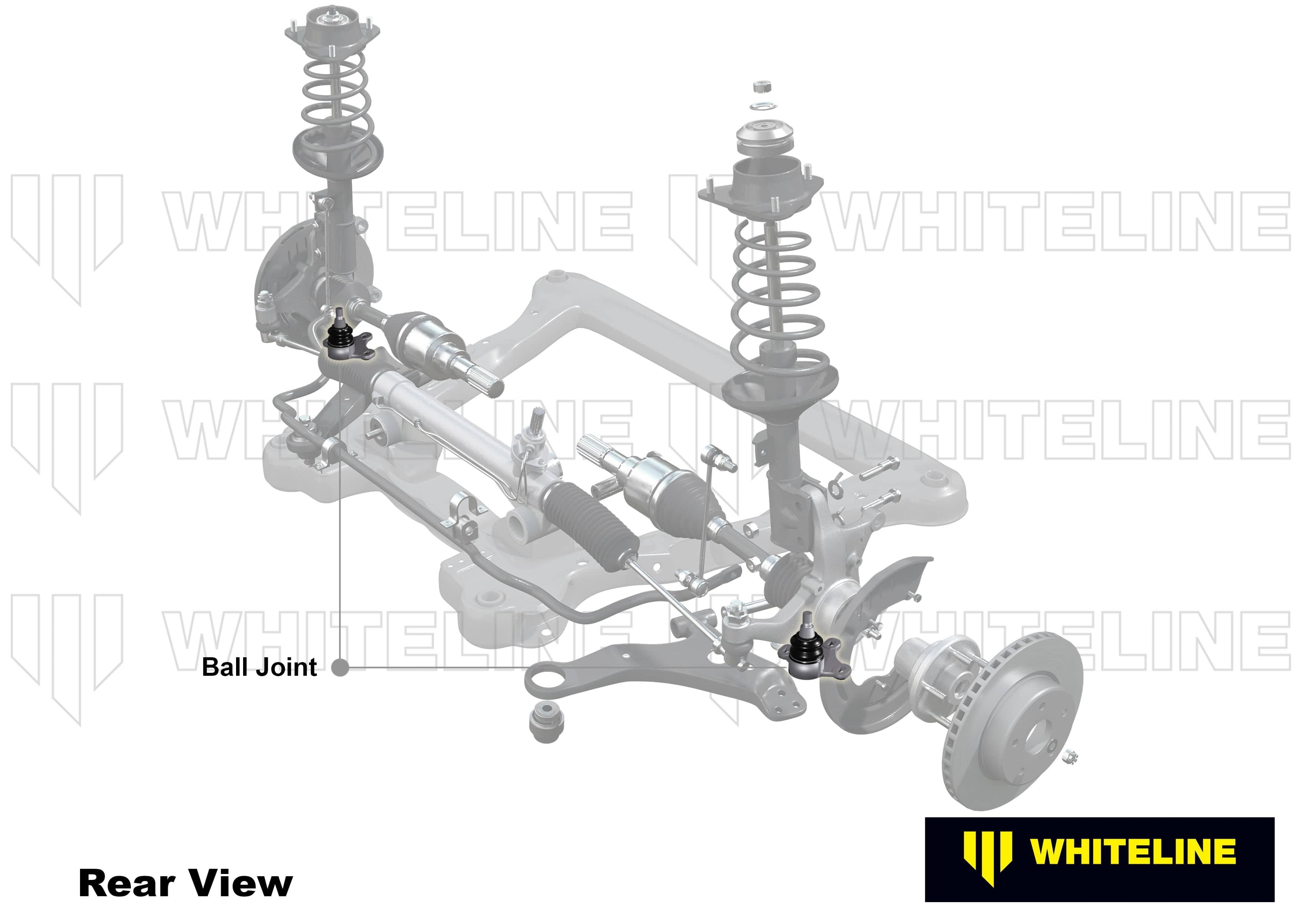 Whiteline 39 x 20 x 10 cm Front Roll Centre/Bump Steer - Correction Kit to Suit Hyundai I30 N PD Hatch and Fast Back SR