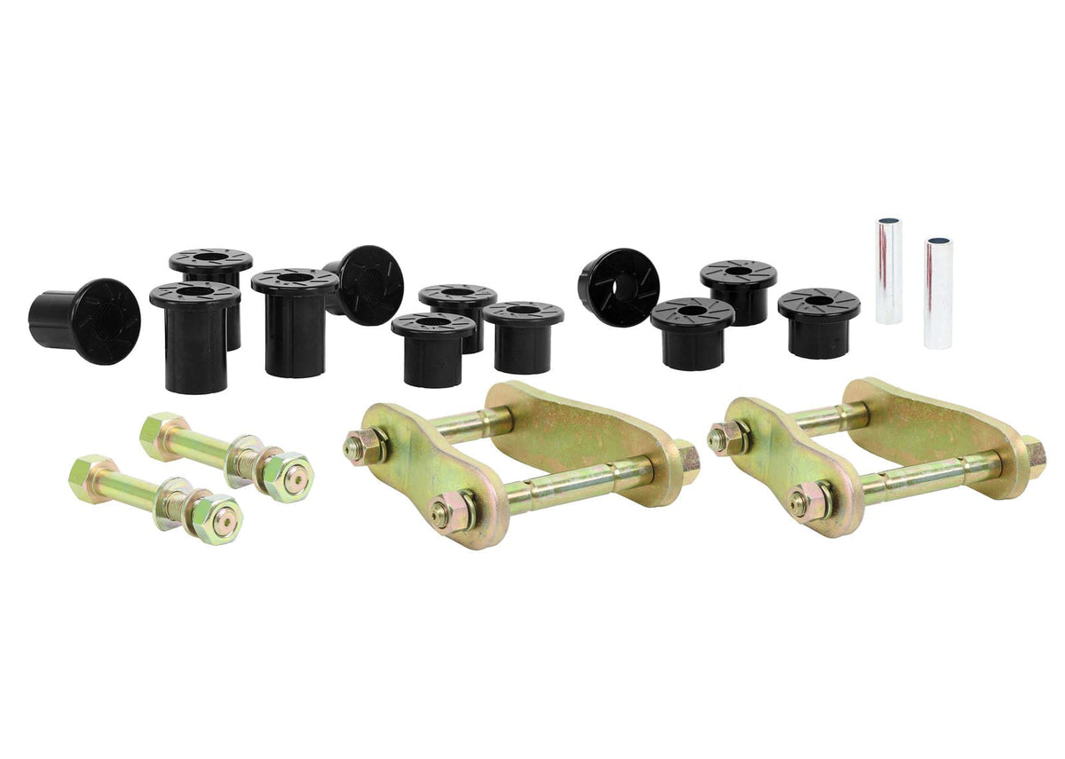 Whiteline 40 x 20 x 10 cm Rear Leaf Spring - Bushing and Greaseable Shackle/Pin Kit to Suit Ford Ranger PX, PY and Mazda BT-50 UP, UR 4wd SR