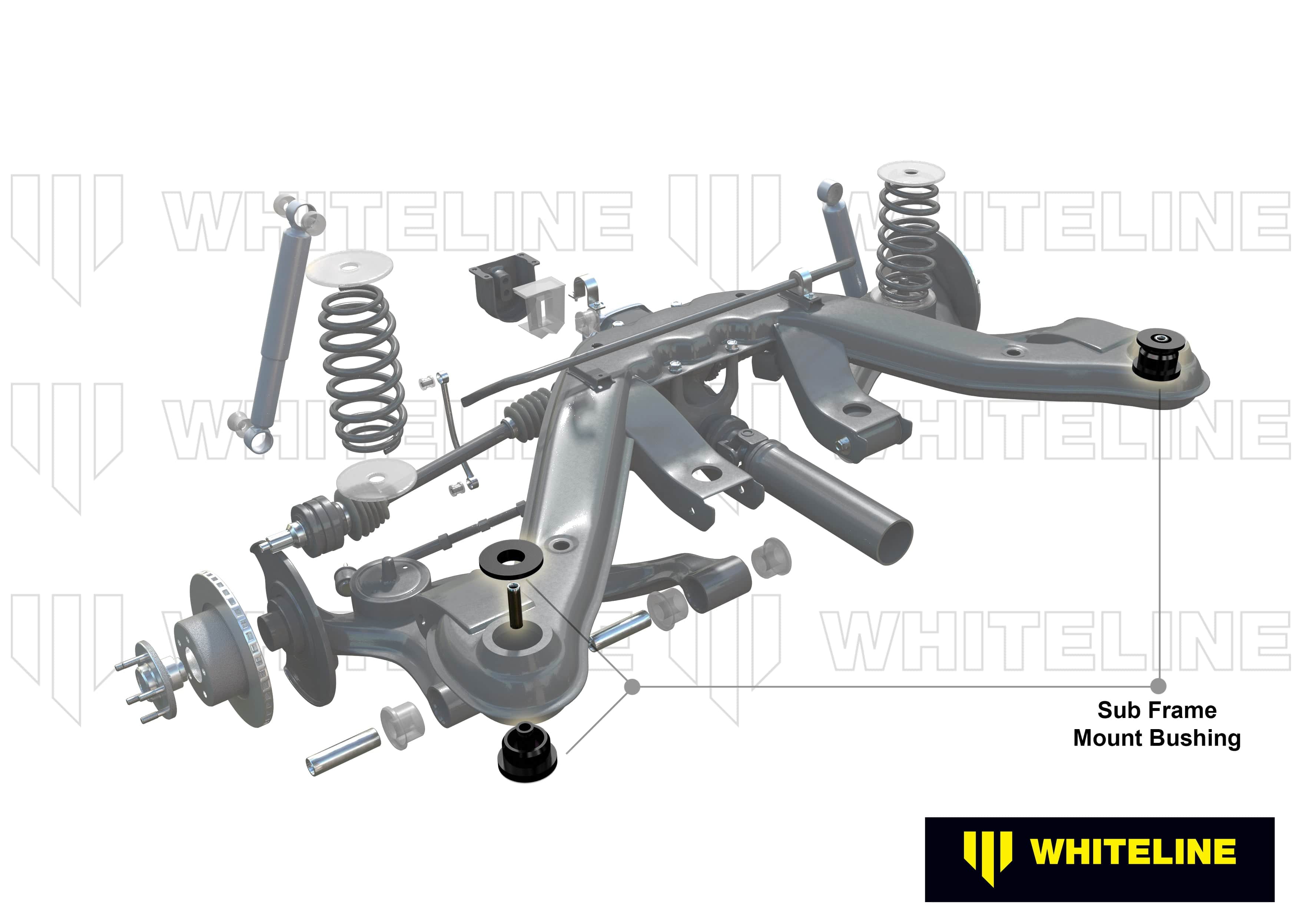 Whiteline 40 x 20 x 10 cm Rear Subframe - Bushing Kit to Suit Nissan 1600, 180B, 240K and Bluebird SR