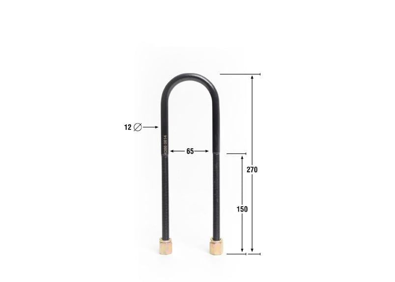 Whiteline 5 x 12 x 42 cm / ID=65mm, L=270mm, Thread=M12 - round top Universal U Bolts - ID=65mm, L=270mm, Thread=M12 - round top SR
