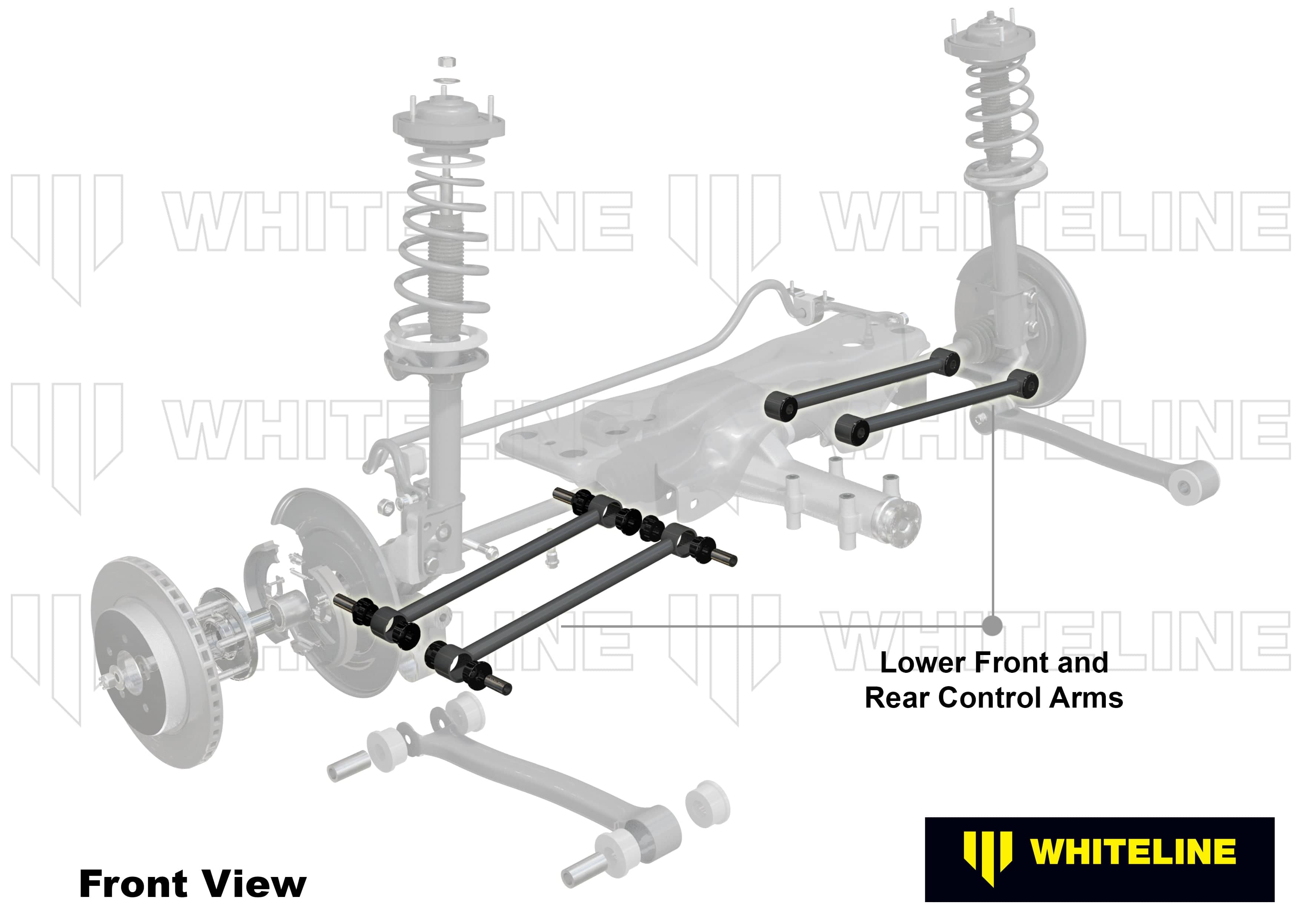 Whiteline 59 x 20 x 10 cm / Performance - on-car adjustable camber and toe correction - MOTORSPORT Rear Control Arm Lower Front and Rear - Arm to Suit Subaru Forester, Impreza, Liberty and Outback SR