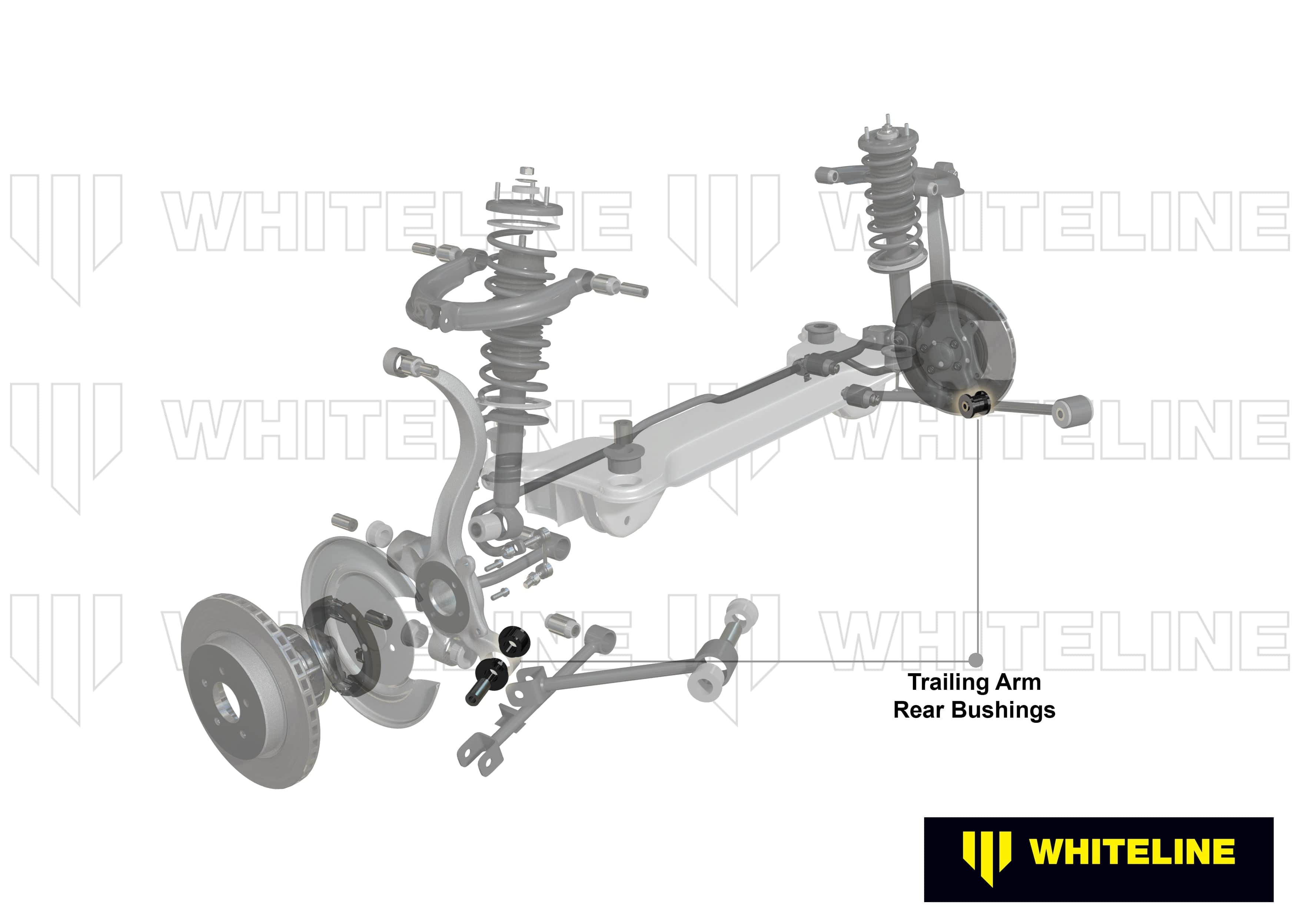 Whiteline 6 x 14 x 20 cm Rear Trailing Arm Lower - Rear Bushing Kit to Suit Lexus GS, IS and Toyota Altezza SR