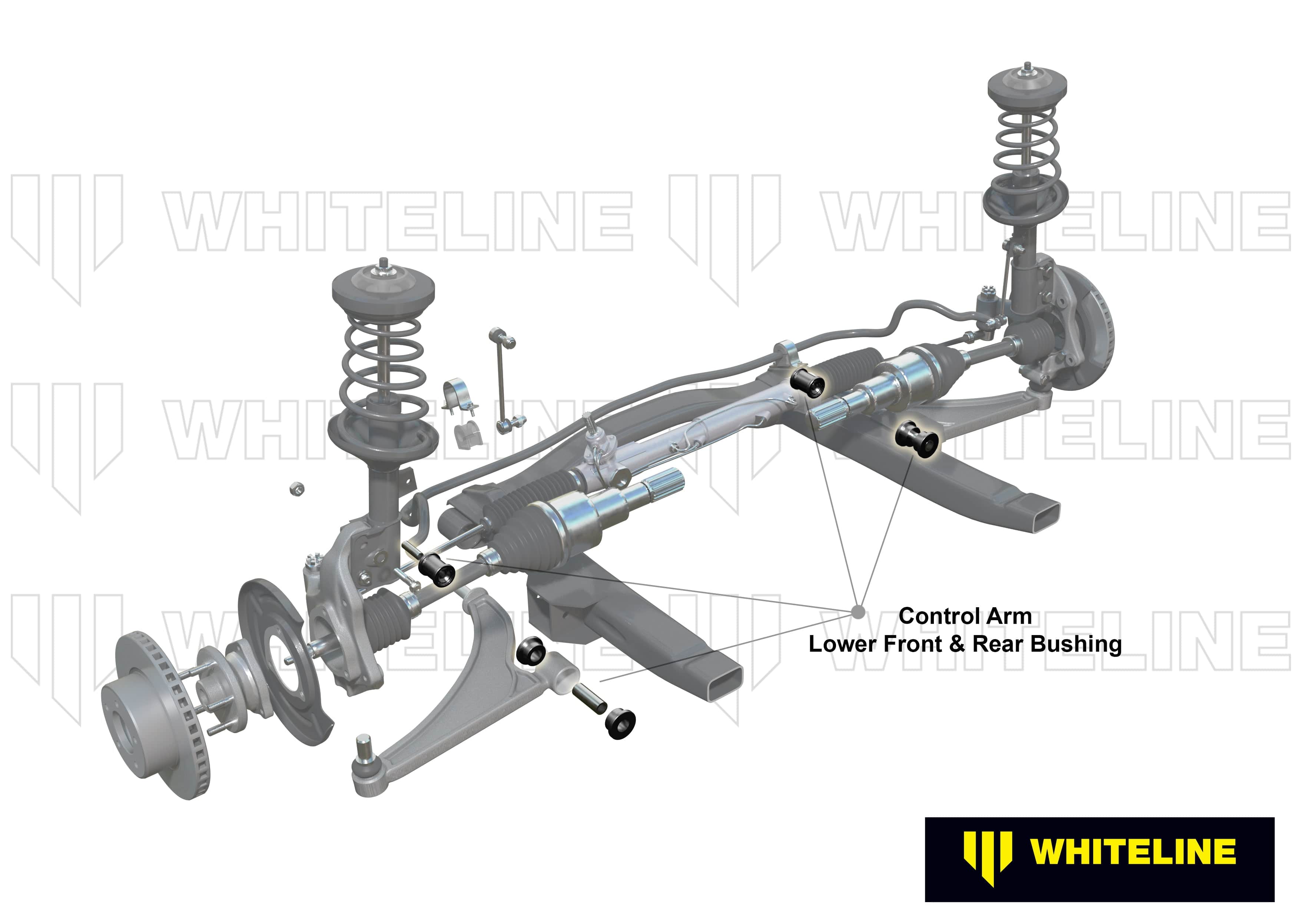Whiteline 7 x 14 x 20 cm / 34mm OD - suits models 12/1984 - on Front Control Arm Lower - Inner Bushing Kit to Suit Mazda 626 GC and Ford Telstar AR, AS SR