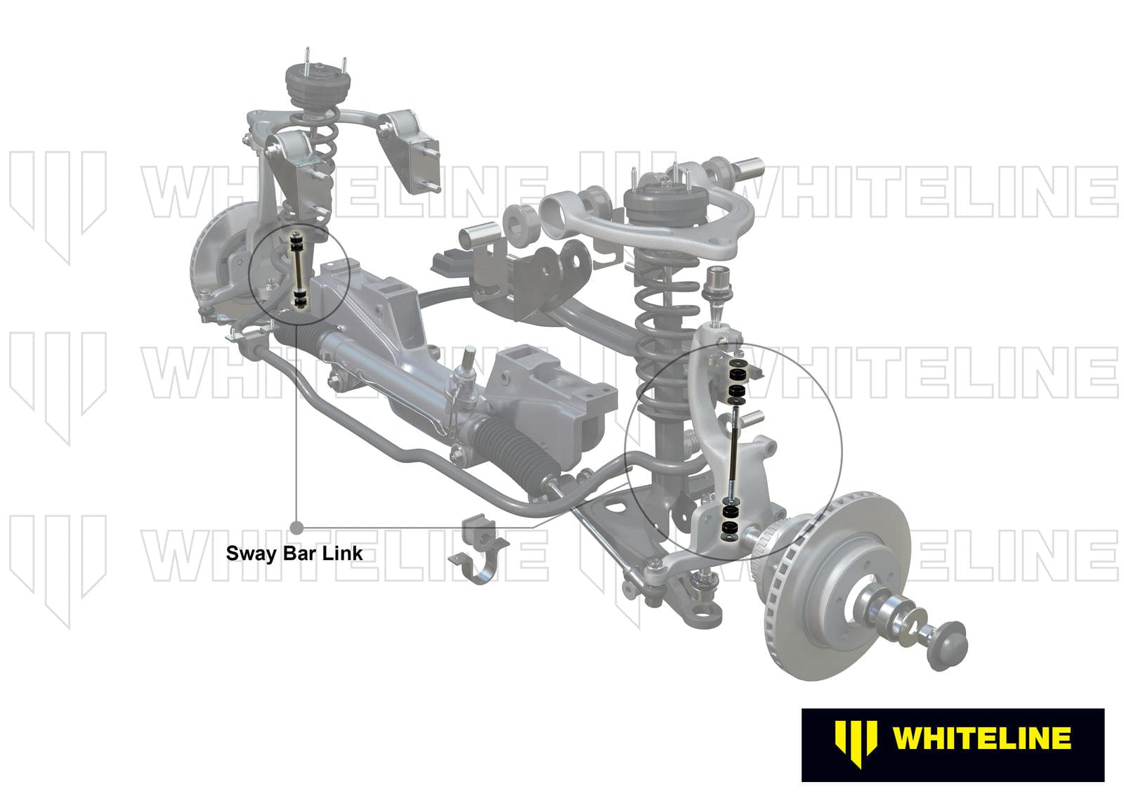 Whiteline 7 x 14 x 20 cm / 55mm - horizontal/vertical - 10mm ball stud/bushing shank Front Sway Bar Link to Suit Hyundai Grandeur, Sonata and XG SR