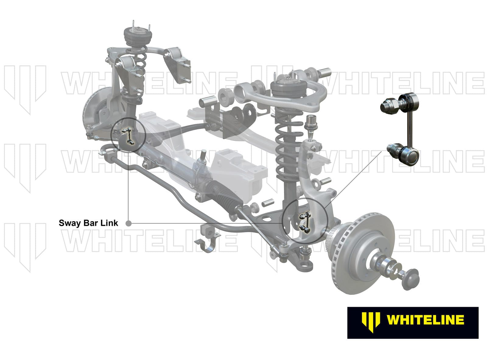 Whiteline 7 x 14 x 20 cm / 72mm - horizontal 75deg opposed ball joints Front Sway Bar Link to Suit Honda Accord SR