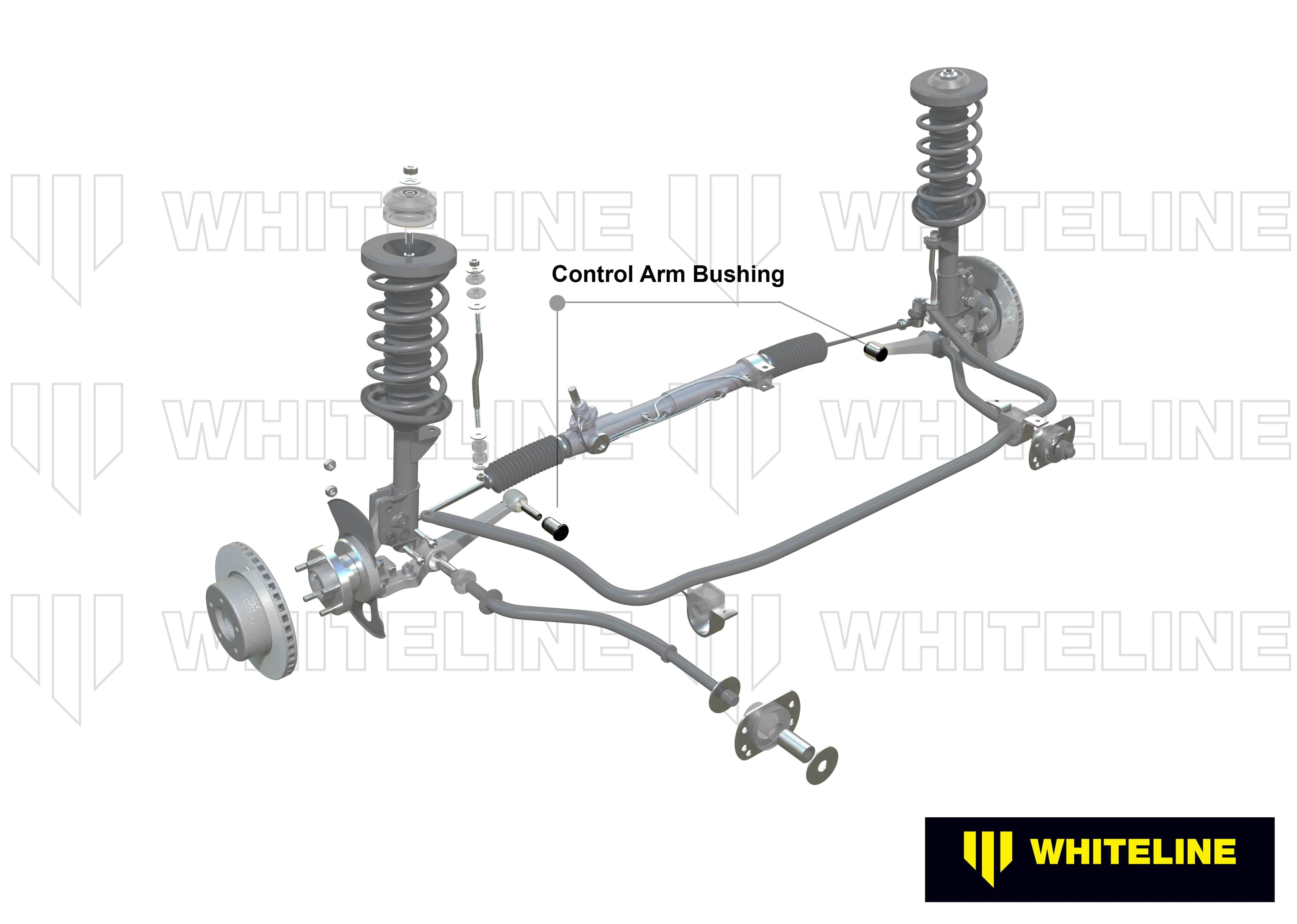 Whiteline 7 x 14 x 20 cm Front Control Arm Lower - Inner Bushing Kit to Suit Mazda 323, 626 and RX-7 SR