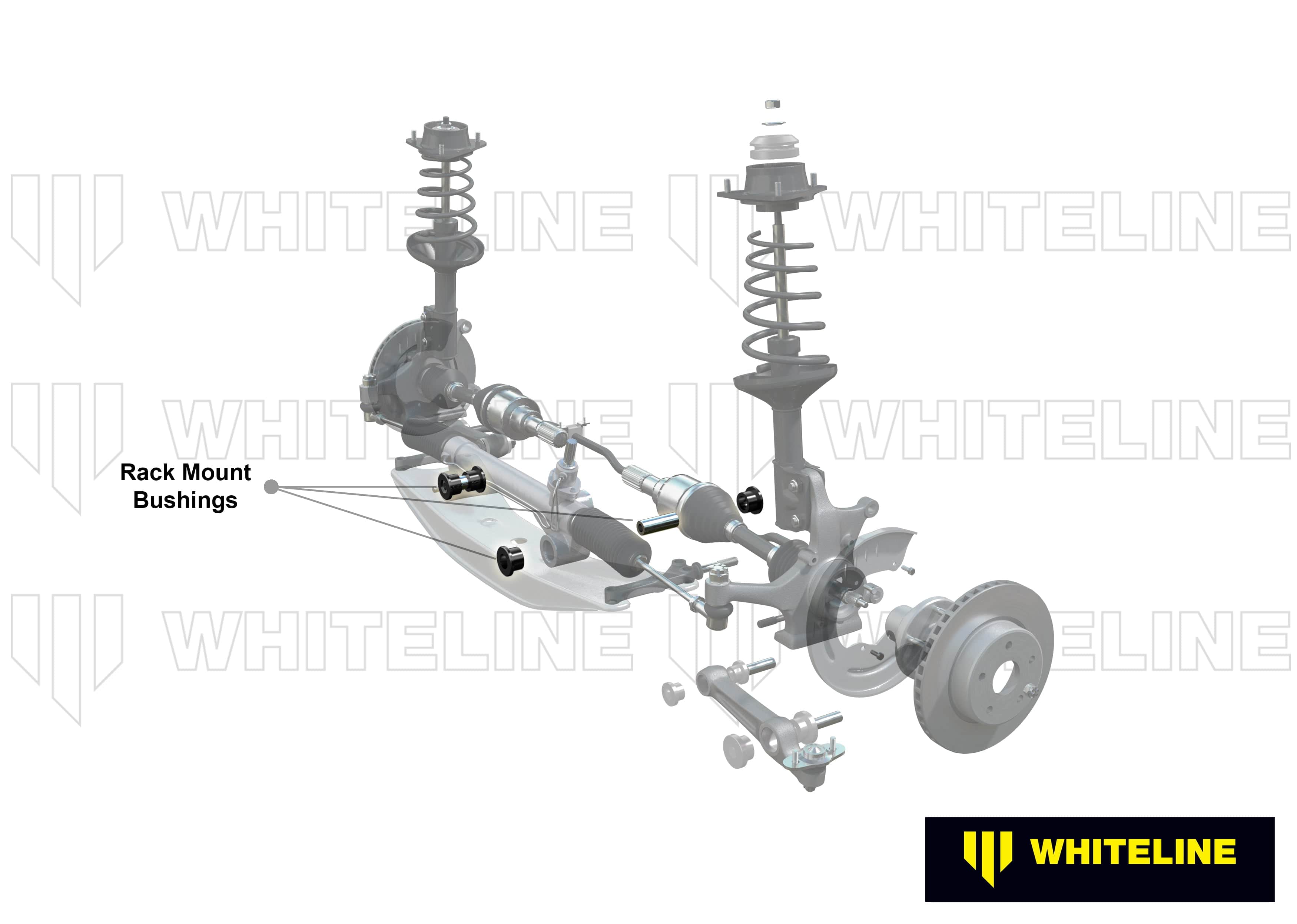 Whiteline 7 x 14 x 20 cm Front Steering Rack and Pinion - Mount Bushing Kit to Suit Ford Capri and Escort SR