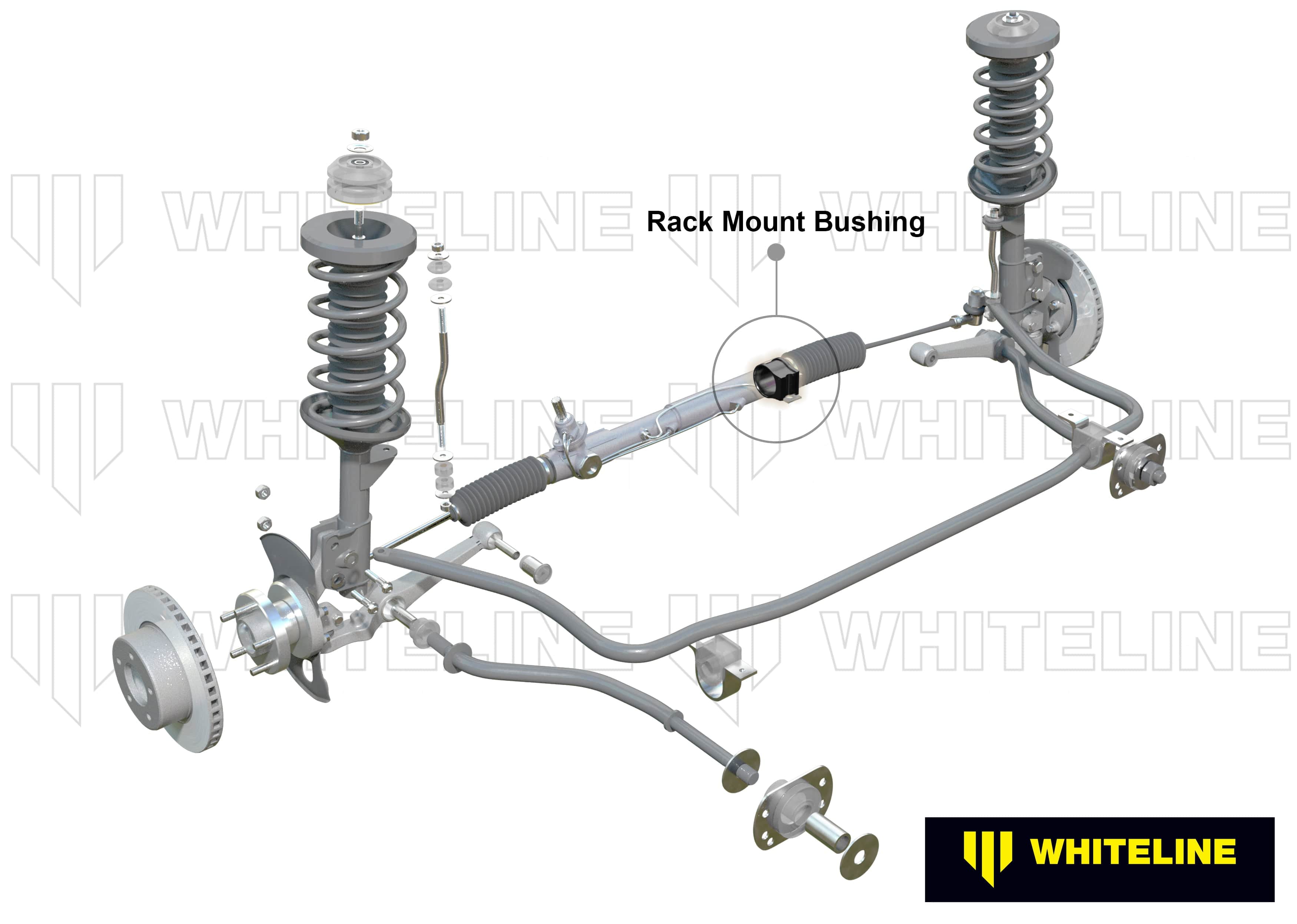 Whiteline 7 x 14 x 20 cm Front Steering Rack and Pinion - Mount Bushing Kit to Suit Holden Commodore VT-VZ and HSV SR