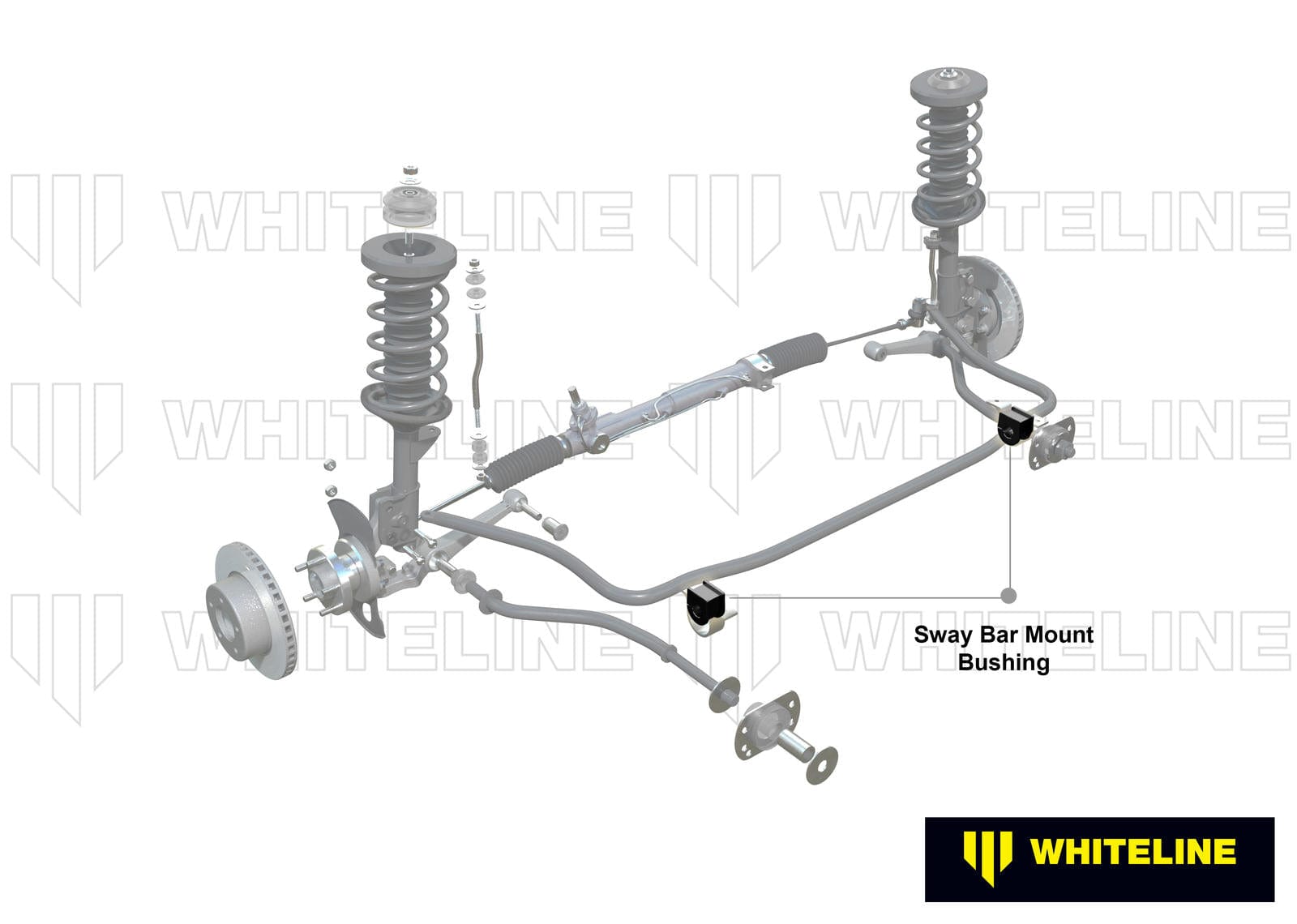 Whiteline 7 x 14 x 20 cm Front Sway Bar Mount - Bushing Kit 26mm to Suit Holden Commodore VB-VZ and HSV SR