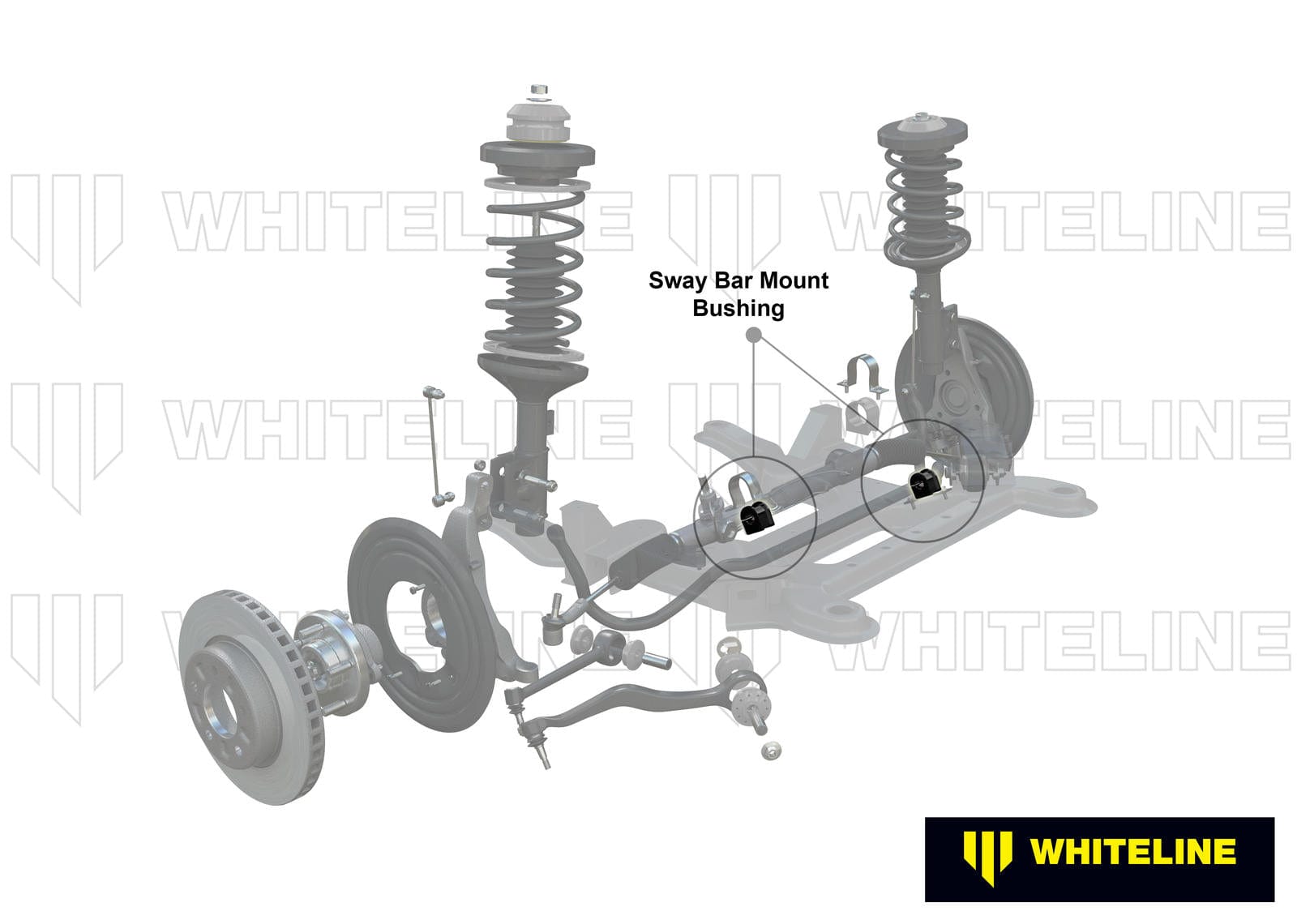 Whiteline 7 x 14 x 20 cm Front Sway Bar Mount - Bushing Kit 26mm to Suit Holden Commodore VE, VF and HSV SR