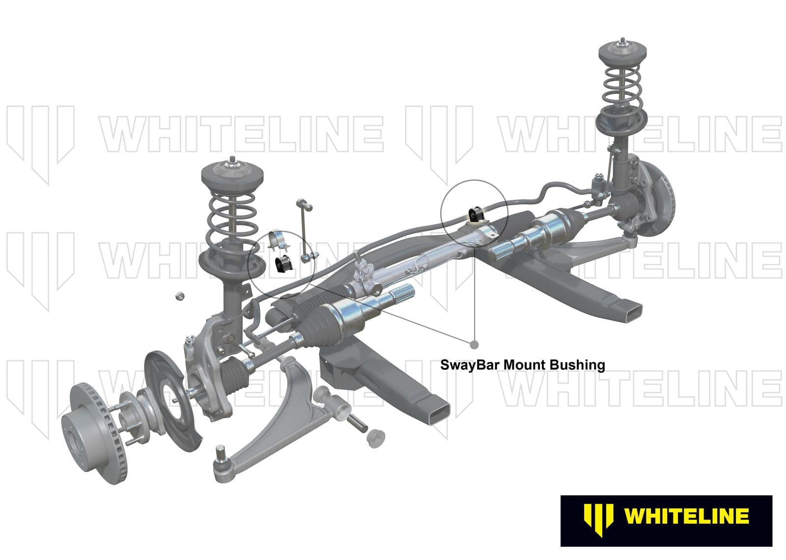 Whiteline 7 x 14 x 20 cm Front Sway Bar Mount - Bushing Kit 26mm to Suit Toyota Tarago TRC10 SR