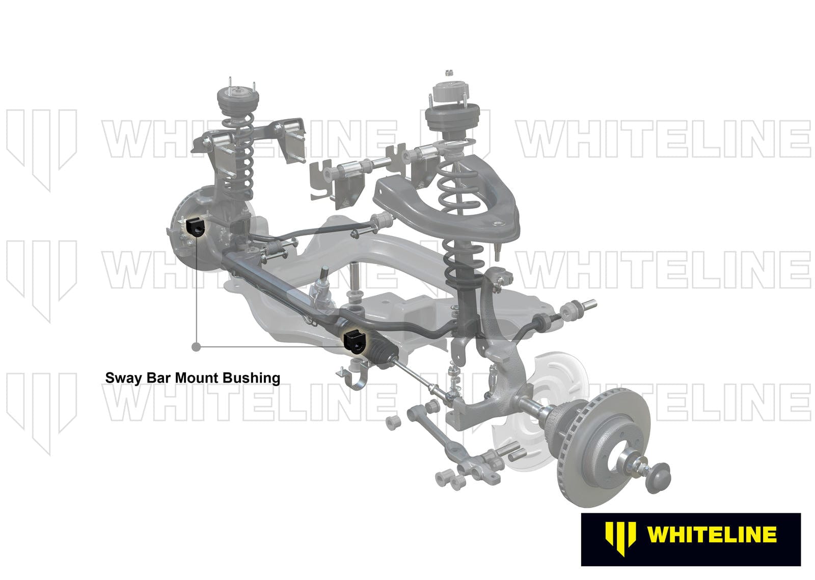 Whiteline 7 x 14 x 20 cm Front Sway Bar Mount - Bushing Kit 27mm to Suit Ford Falcon/Fairlane EL-BF and FPV SR