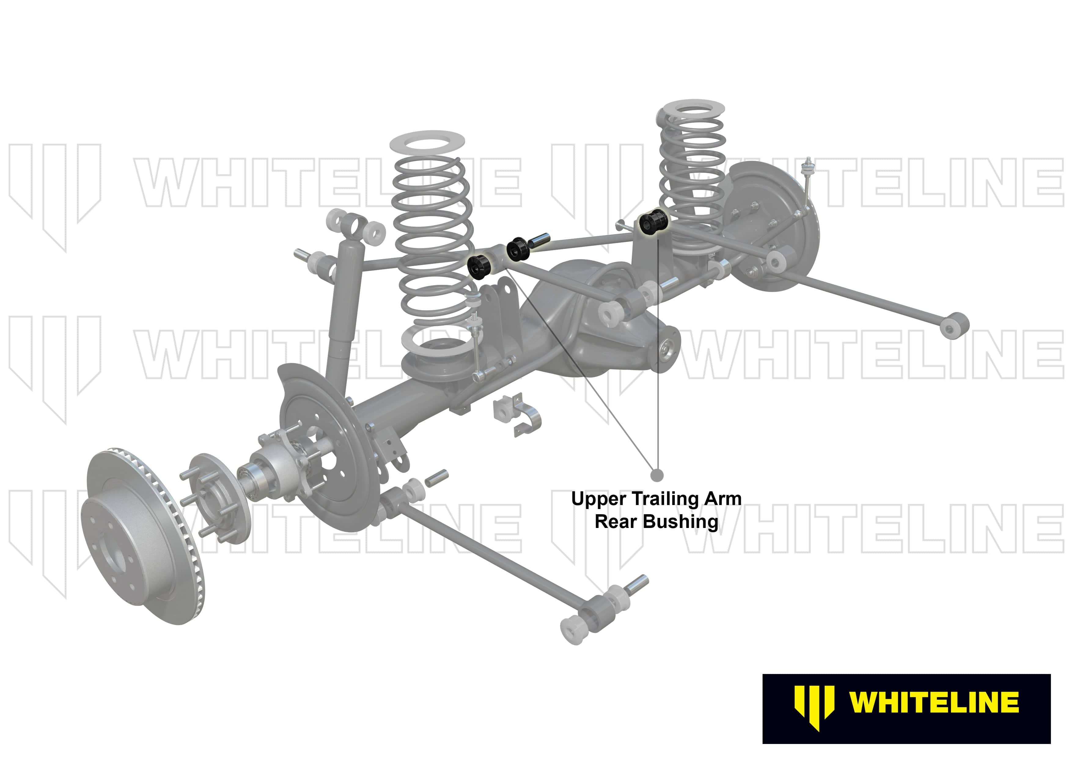Whiteline 7 x 14 x 20 cm Front Trailing Arm Upper - Rear Bushing Kit to Suit Jeep Gladiator JT and Wrangler JL SR