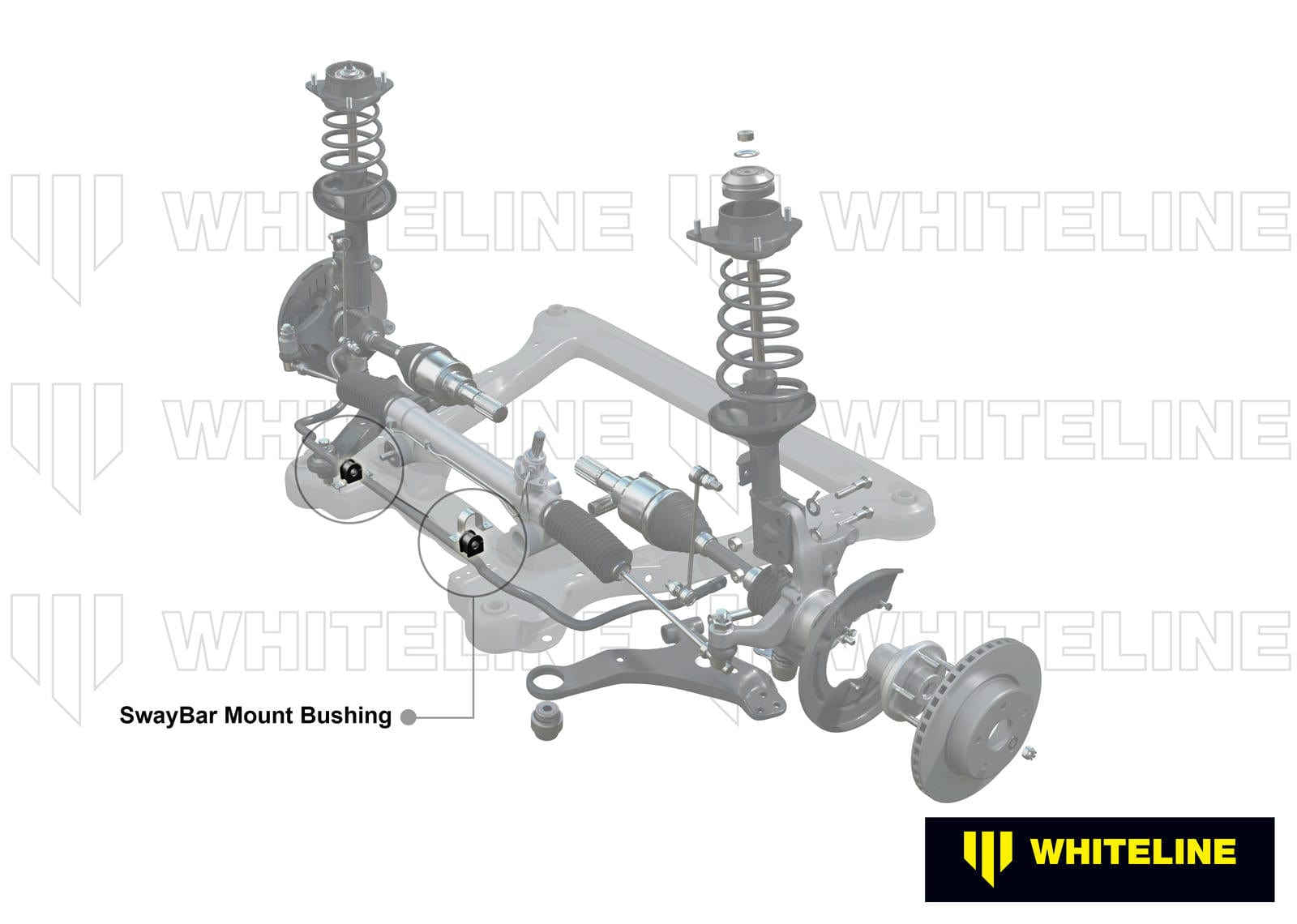 Whiteline 7 x 14 x 20 cm / H=39.7mm Sway Bar Mount - Bushing Kit 17mm to Suit Toyota Camry and Avalon SR